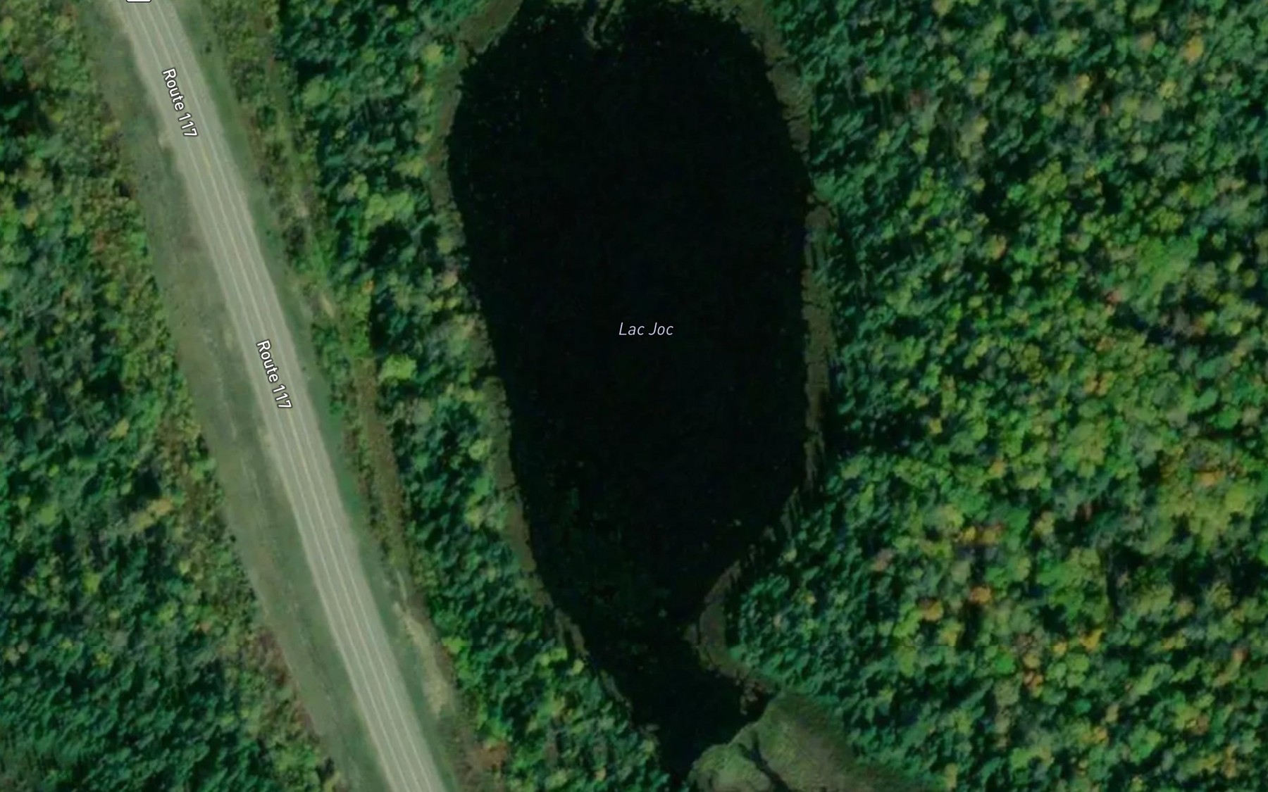 Satellite map of the Lac Joc