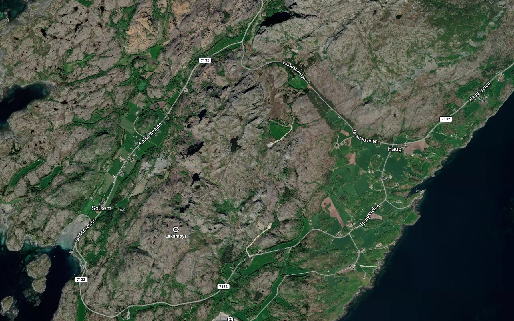 Satellite map of the Ardalselva