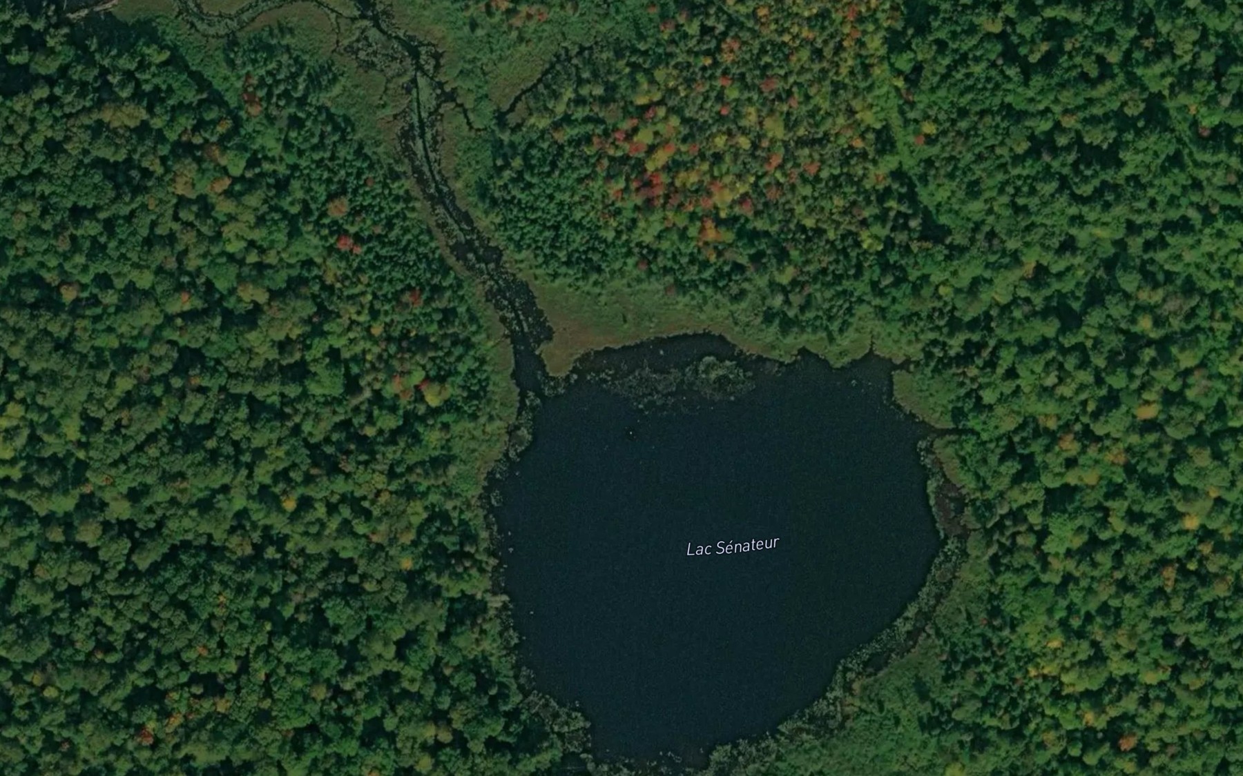 Satellite map of the Lac Senateur