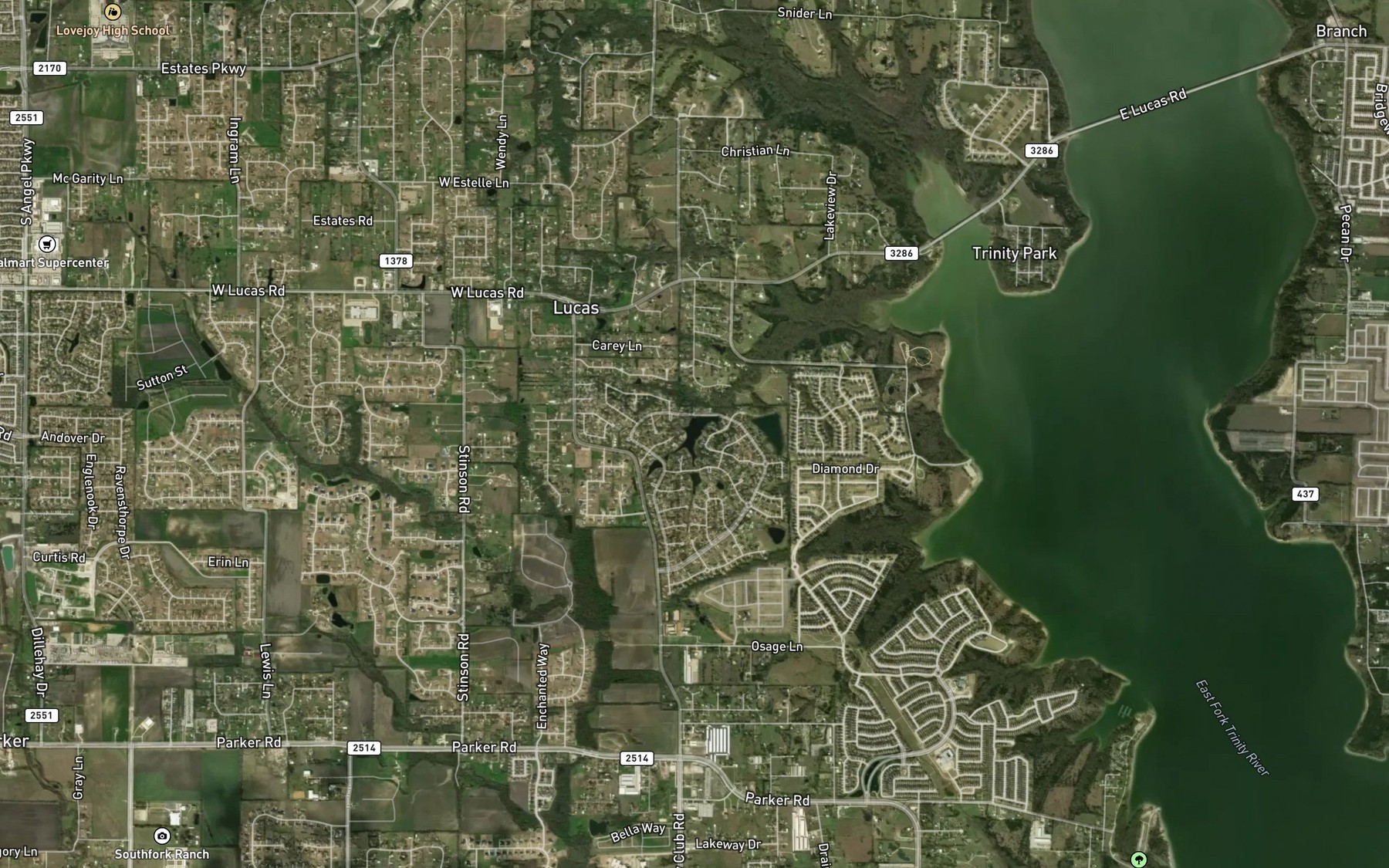 Satellite map of the Lago Grande