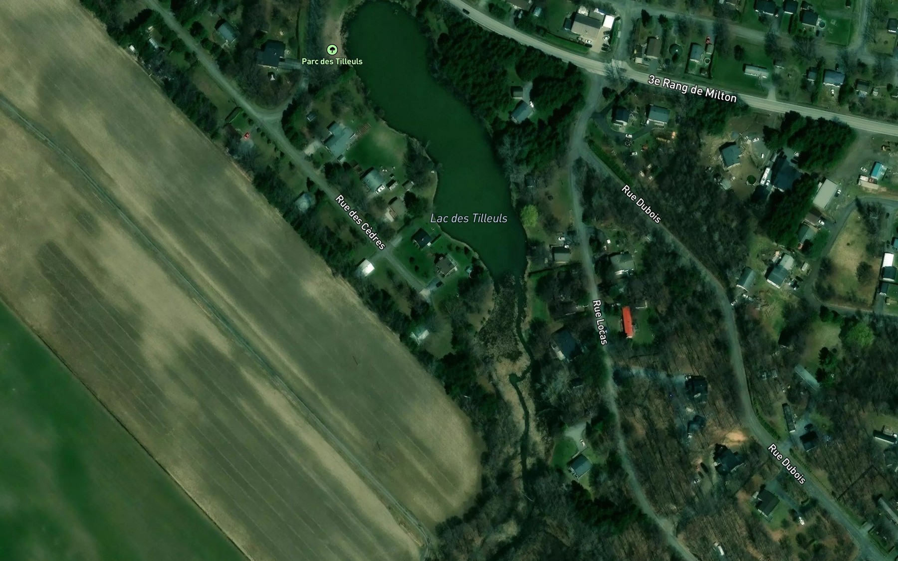 Satellite map of the Lac des Tilleuls