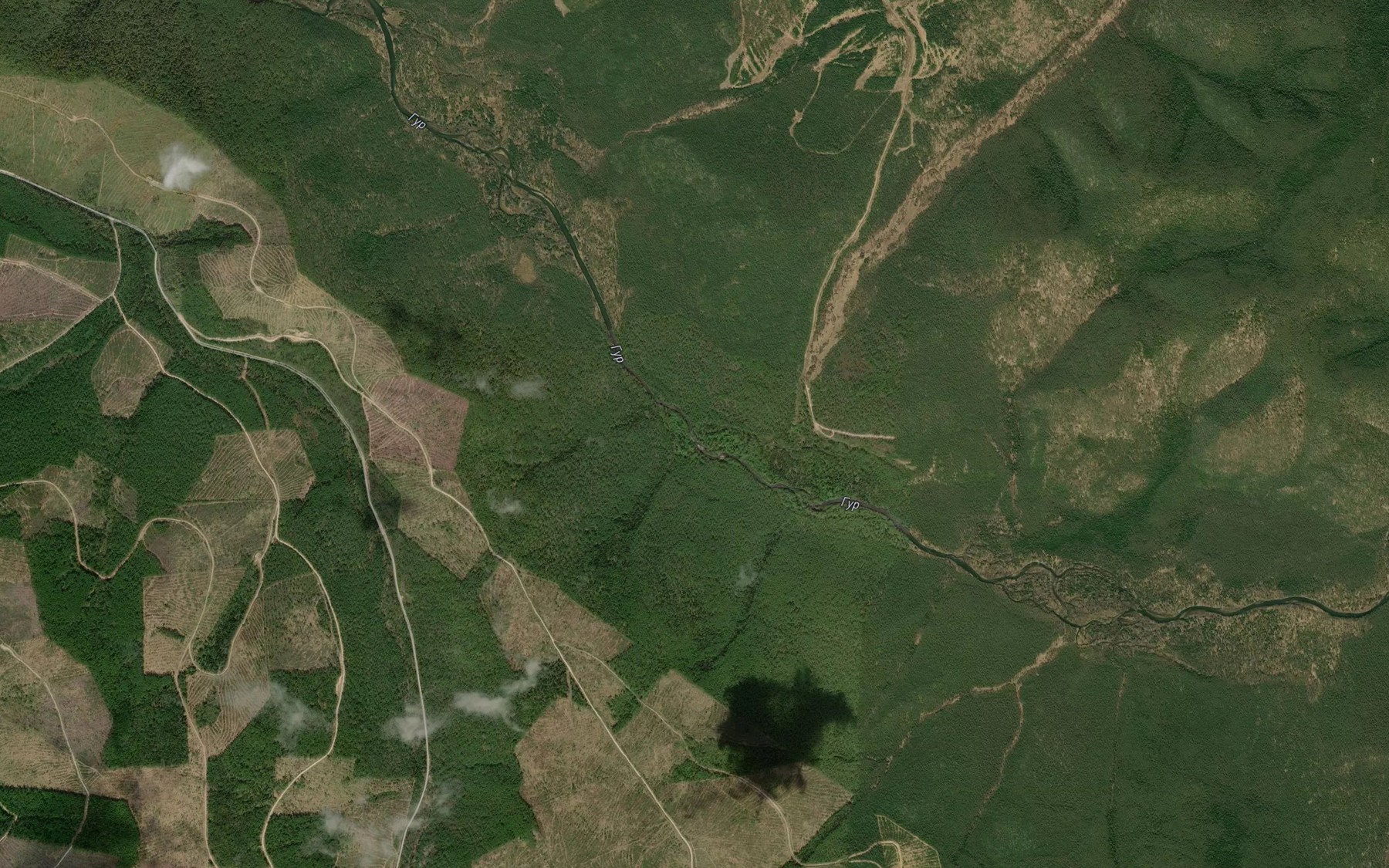 Satellite map of the Brusnichnyy