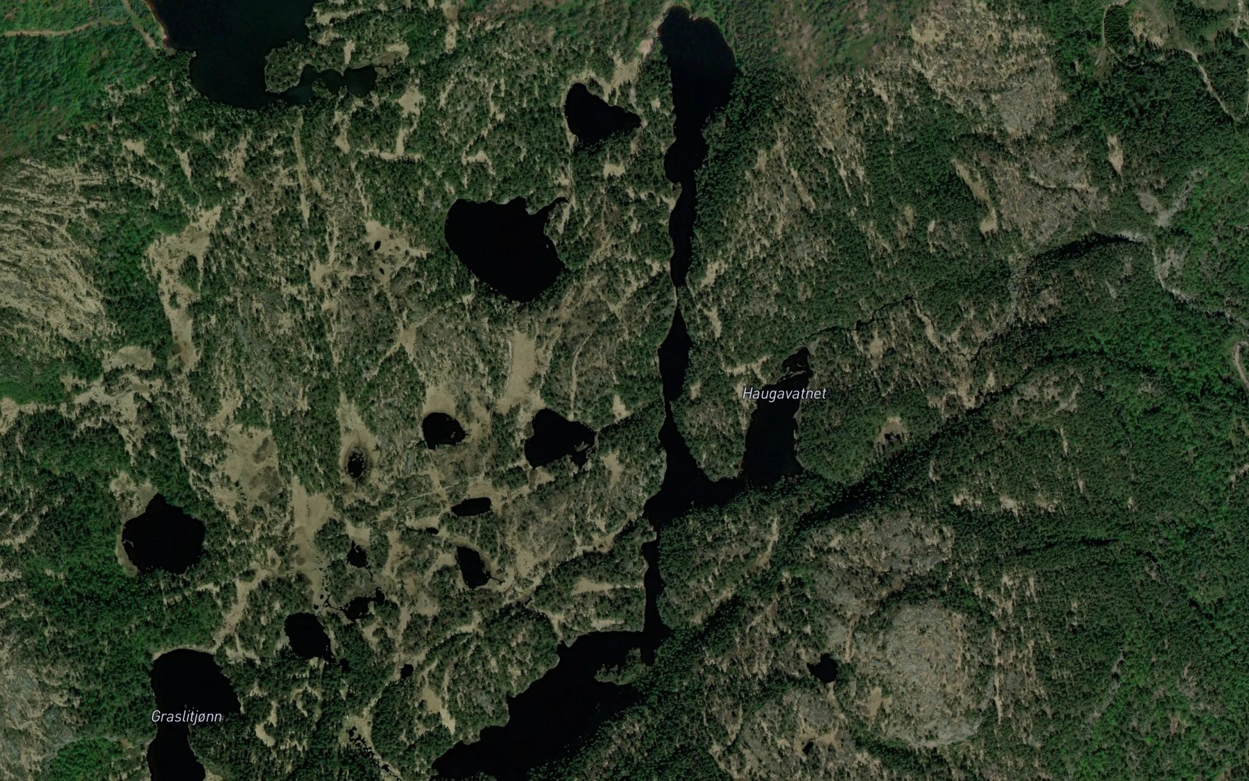 Satellite map of the Haugevatn