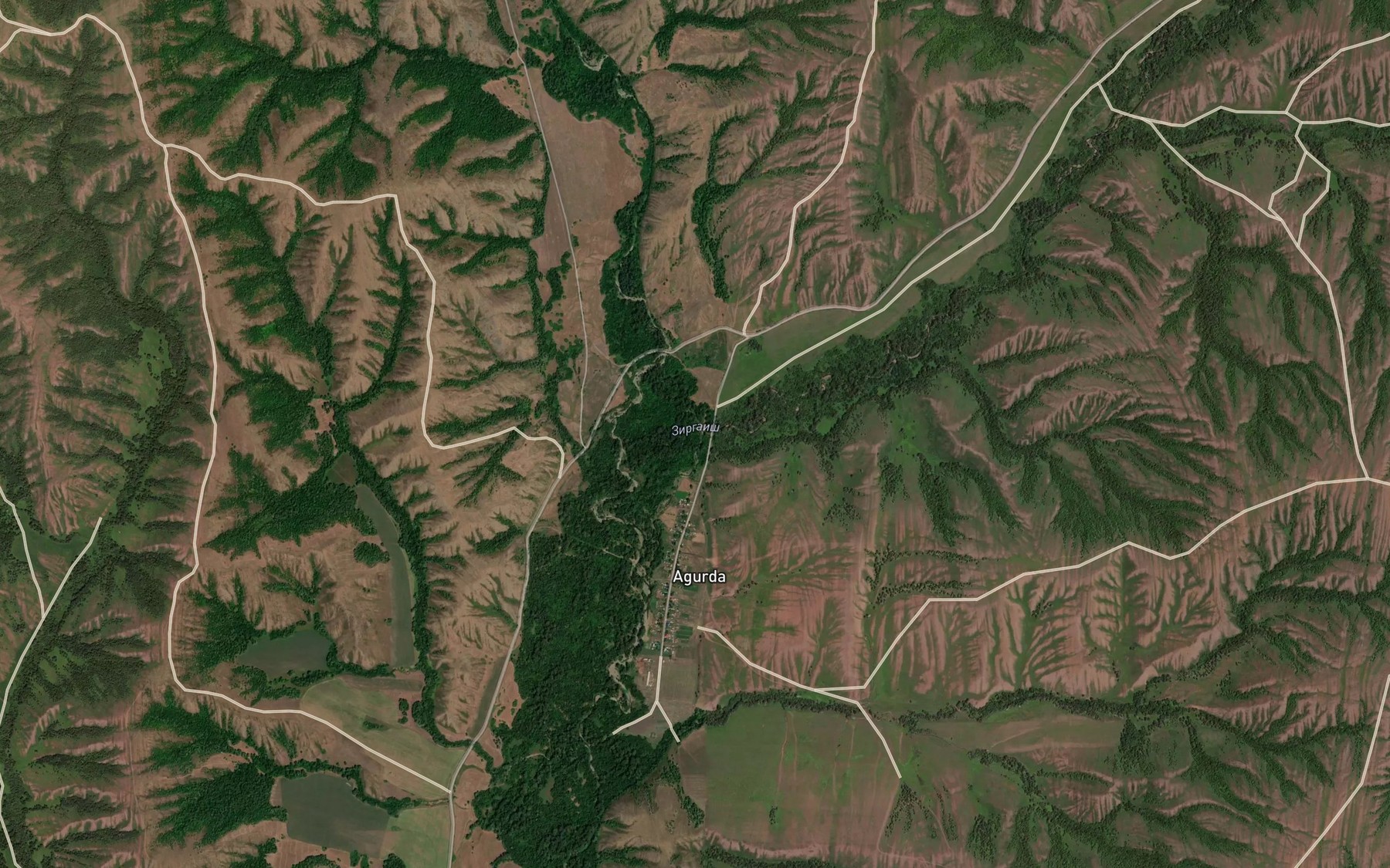 Satellite map of the Zargaish