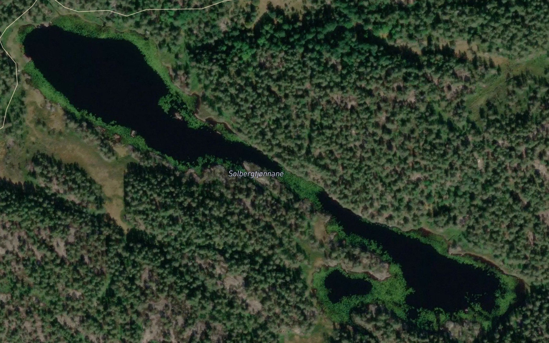 Satellite map of the Solbergtjornane