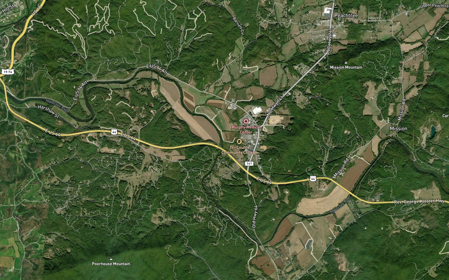 Satellite map of the Mc Comb Branch