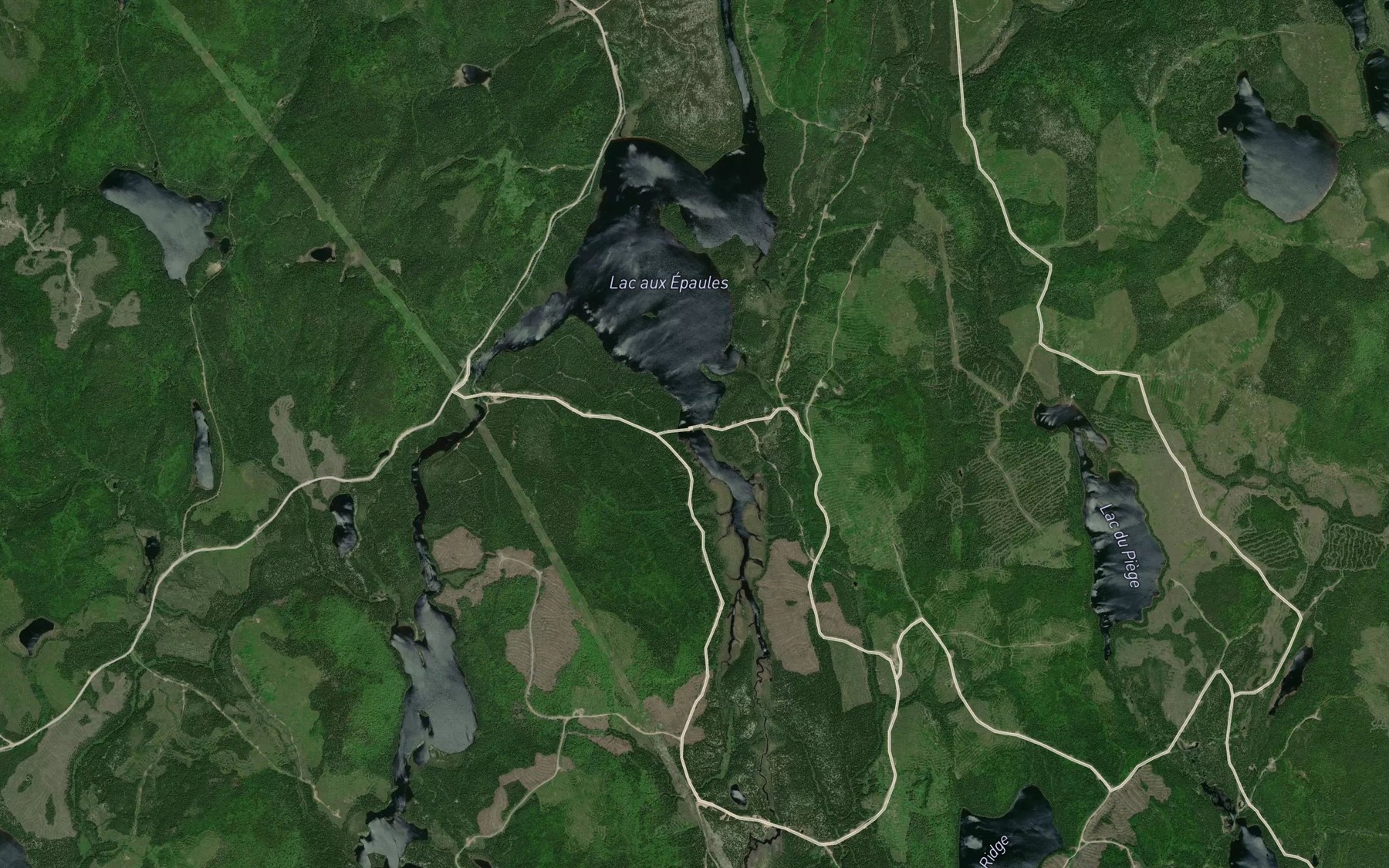 Satellite map of the Ruisseau Ridge