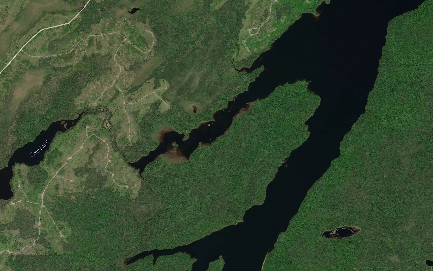 Satellite map of the Jackfish Bay