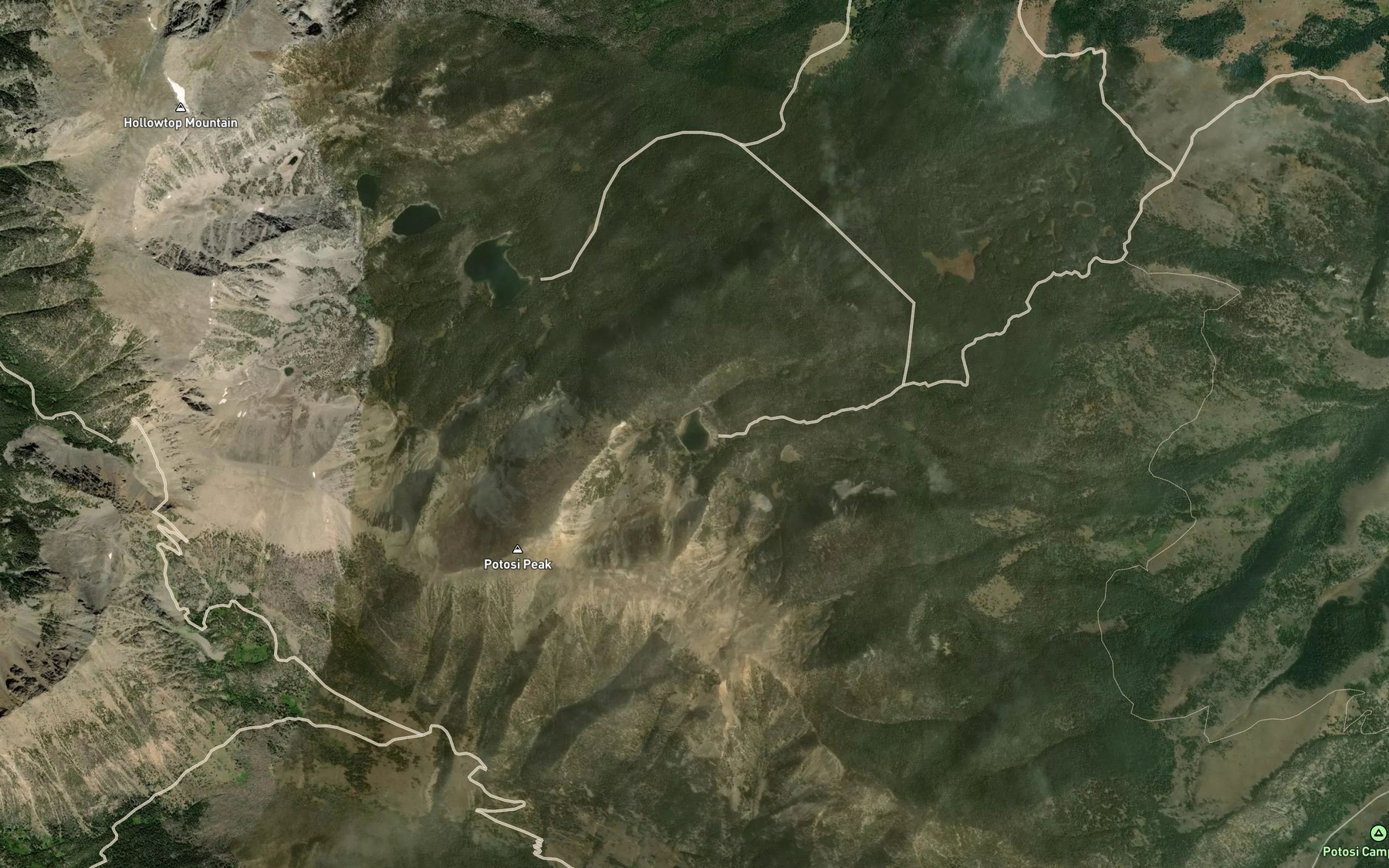 Satellite map of the Albro Lake