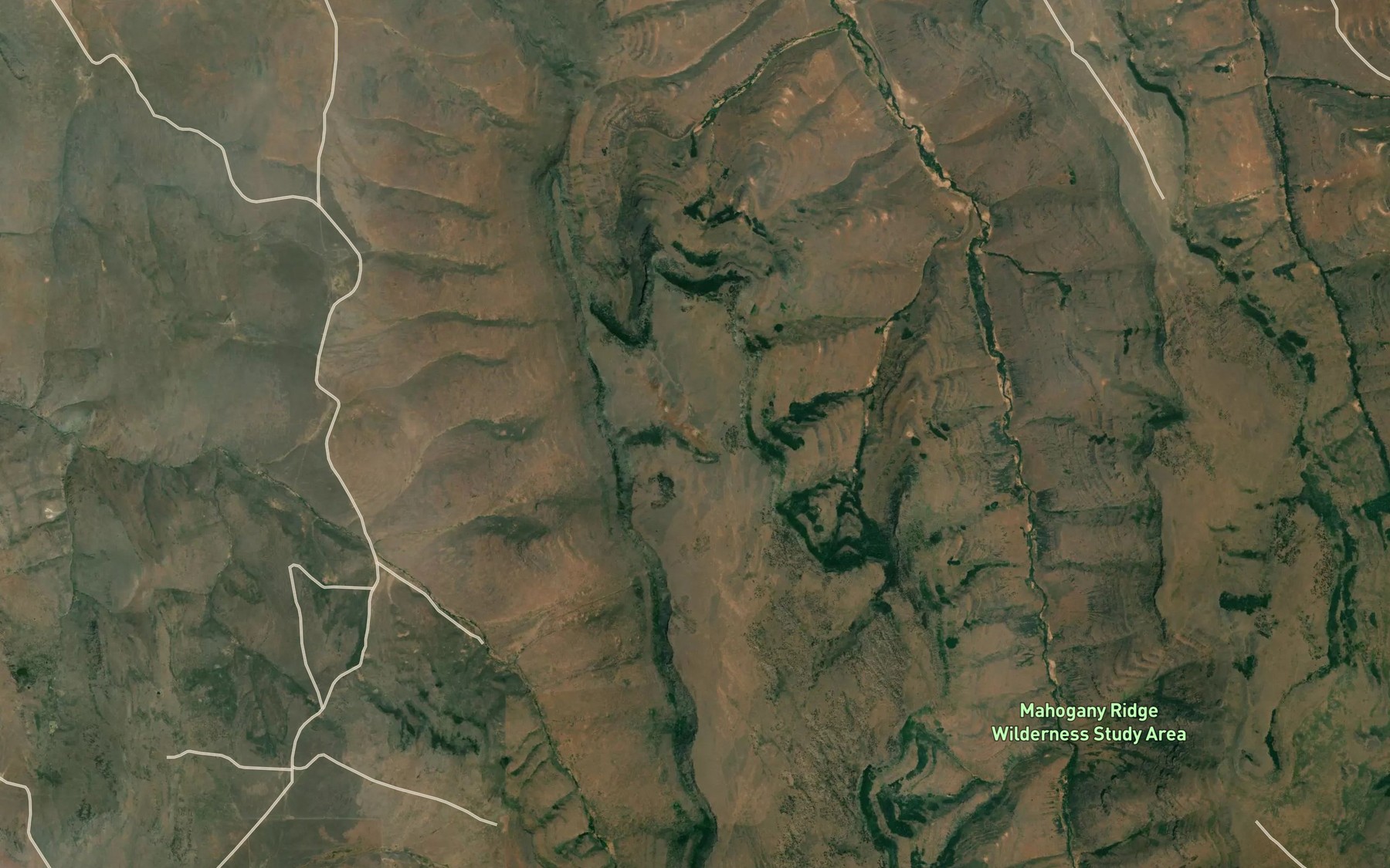 Satellite map of the Dry Lake Reservoir