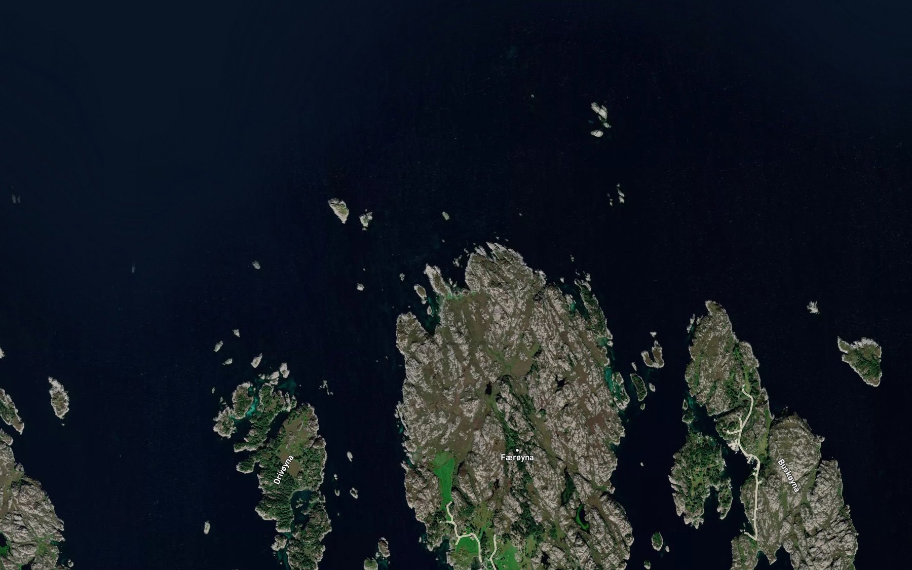 Satellite map of the Nordre Selvika