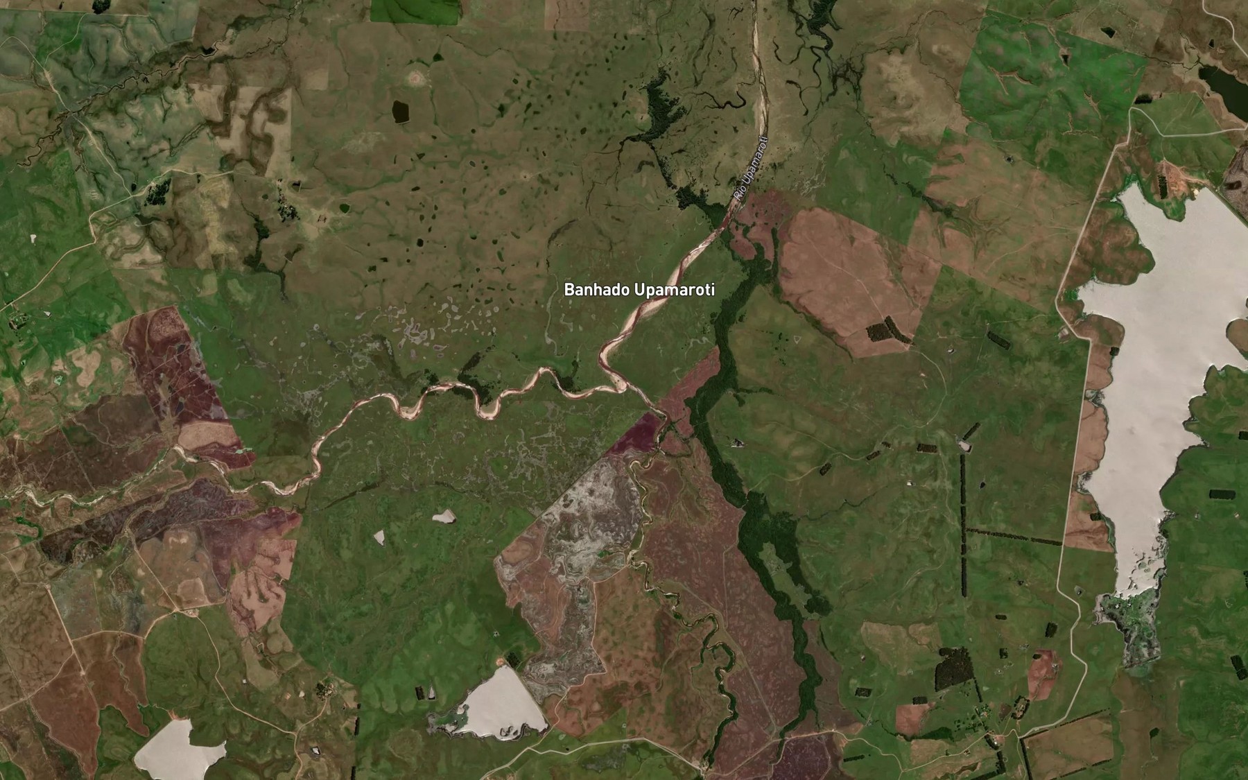 Satellite map of the Arroio Upamaroti