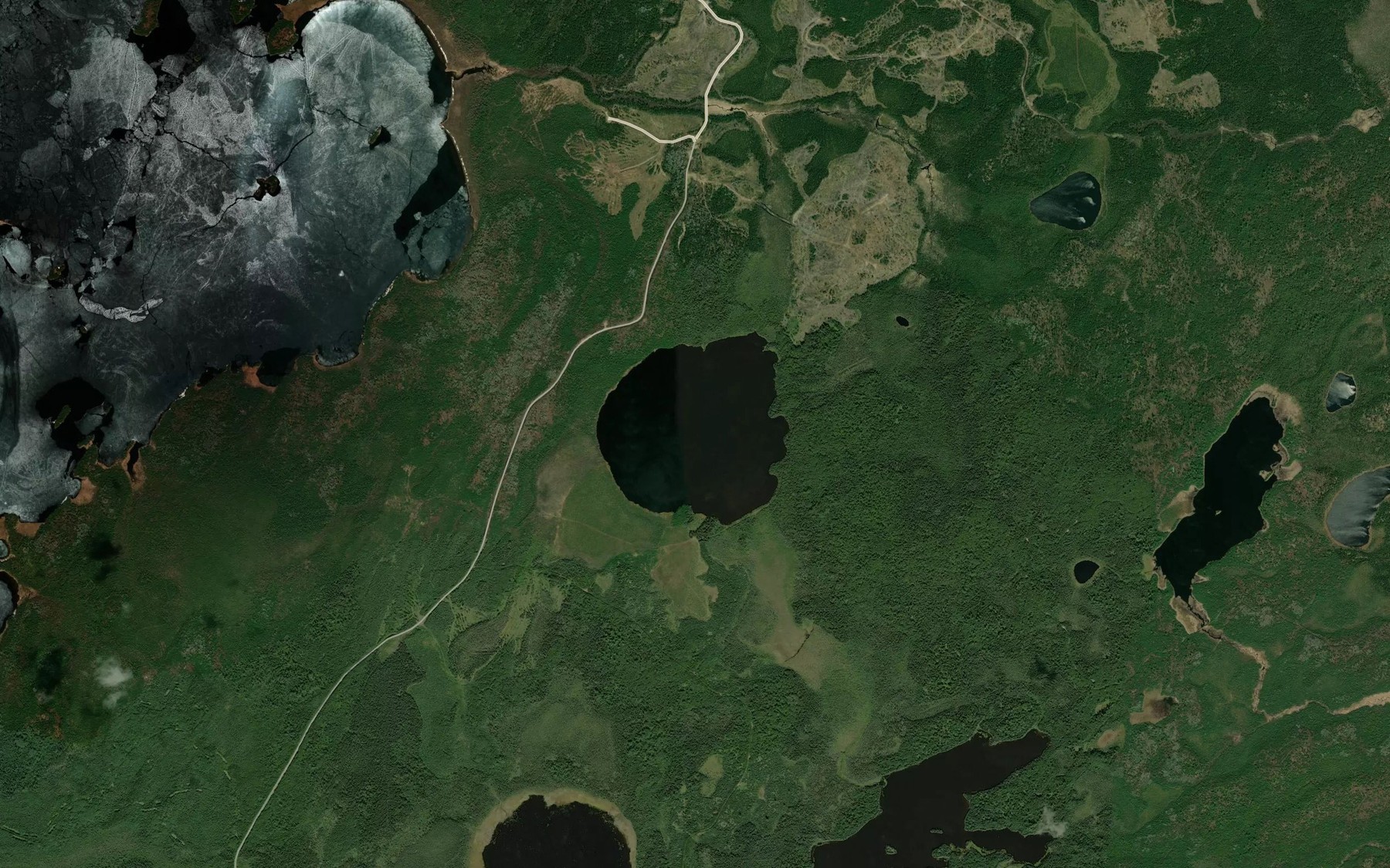 Satellite map of the Round Lake