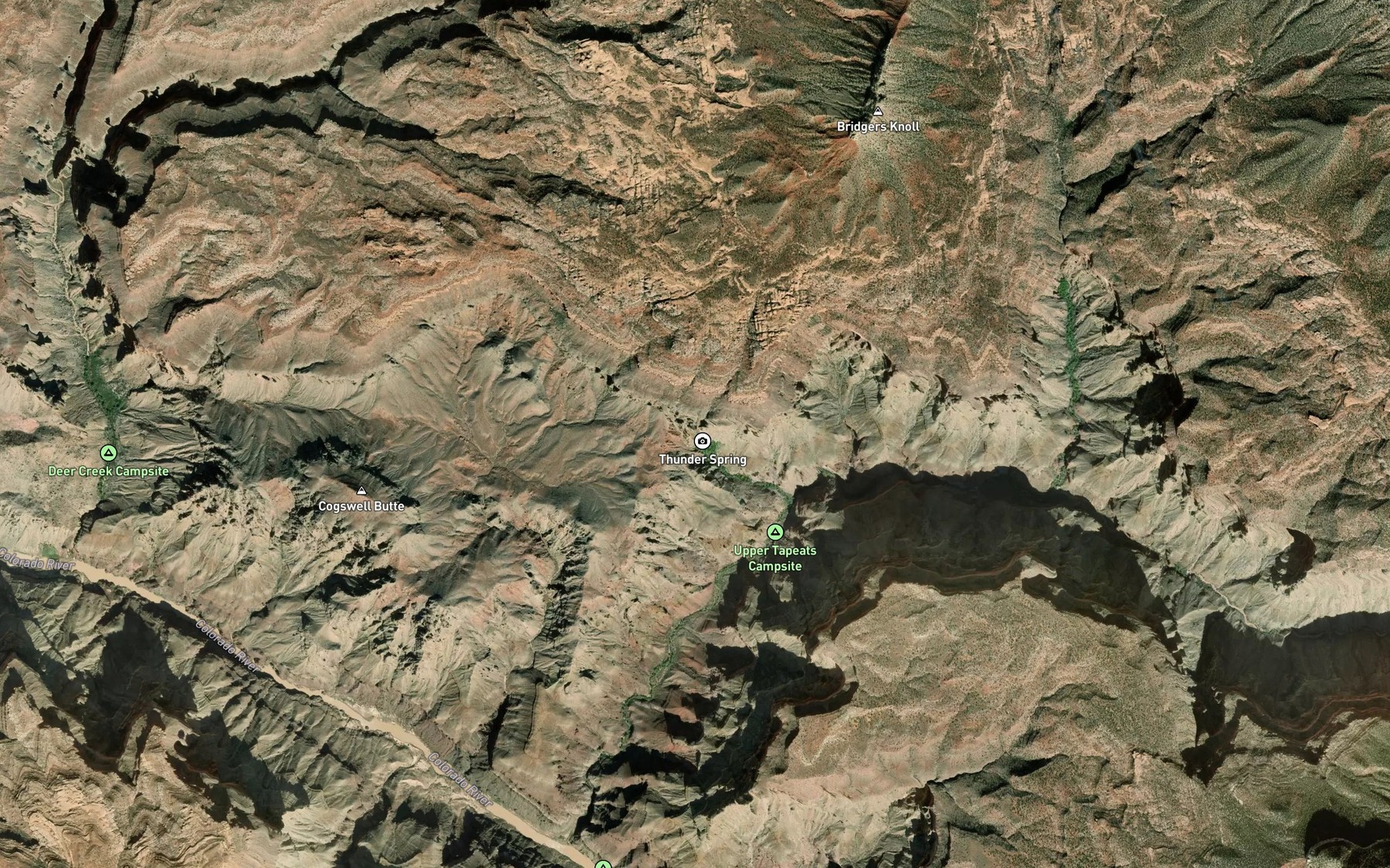 Satellite map of the Thunder Spring