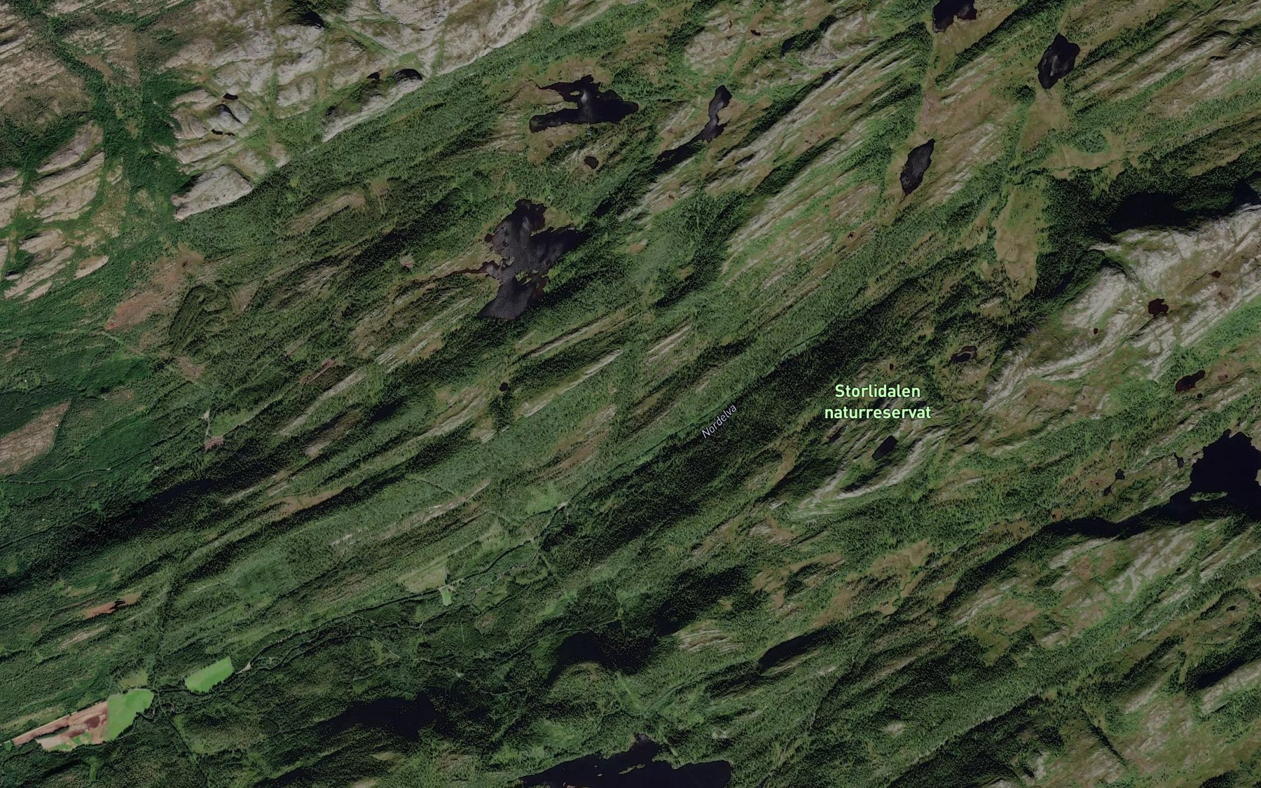 Satellite map of the Ryggabekken