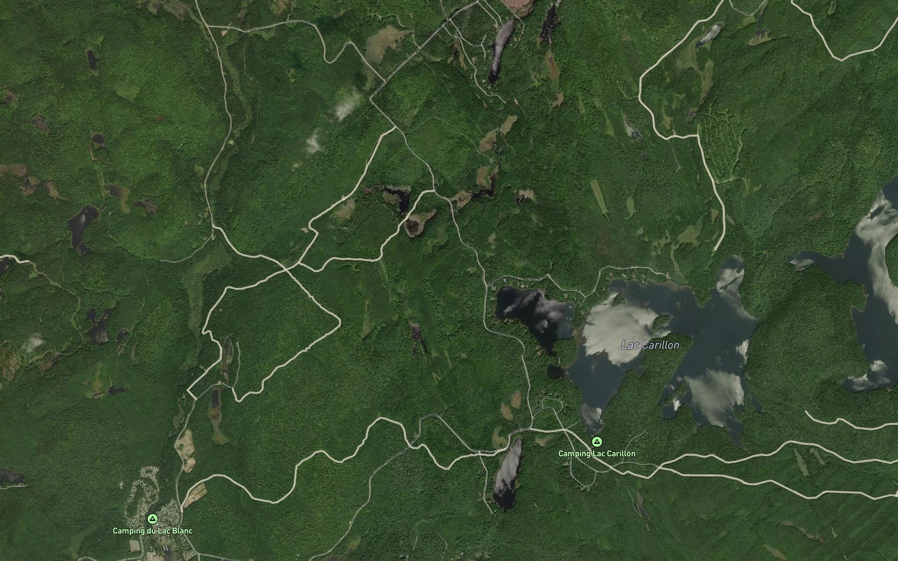 Satellite map of the Lacs a Saint-Pierre