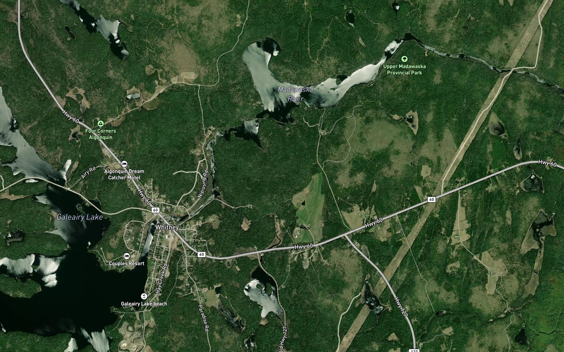 Satellite map of the Poverty Creek