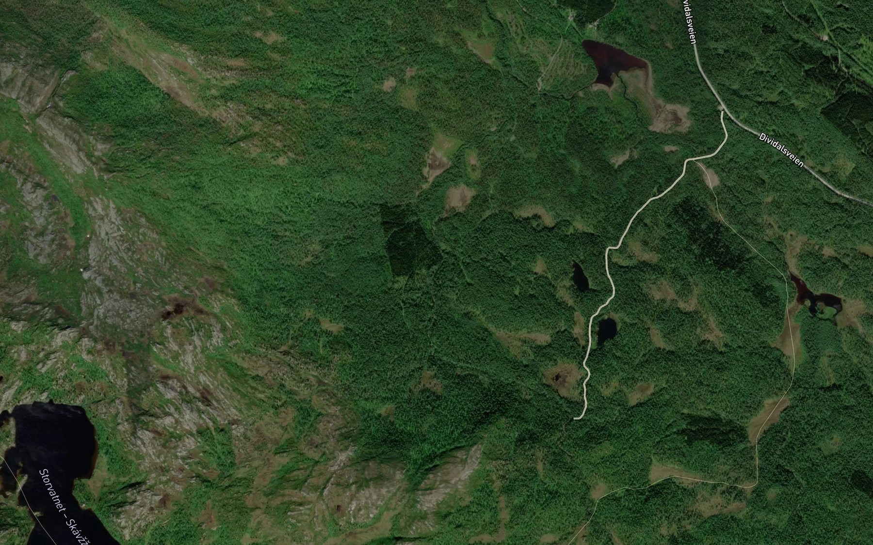 Satellite map of the Henrikelva