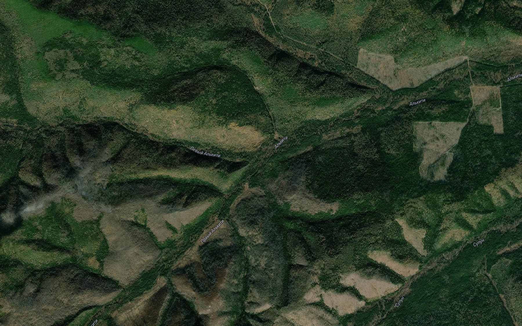 Satellite map of the Pravyye Al'kiti