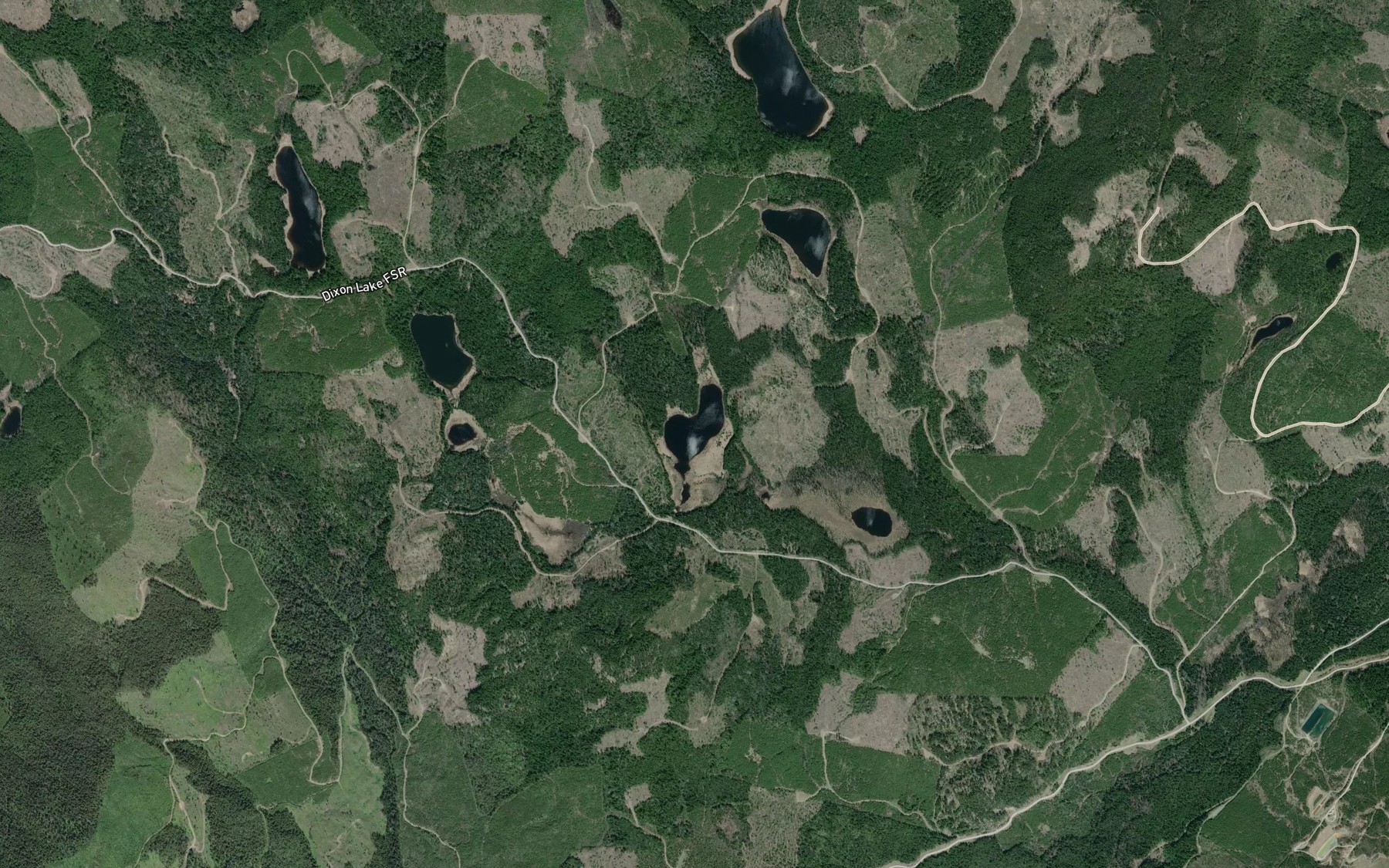 Satellite map of the Sams Lake
