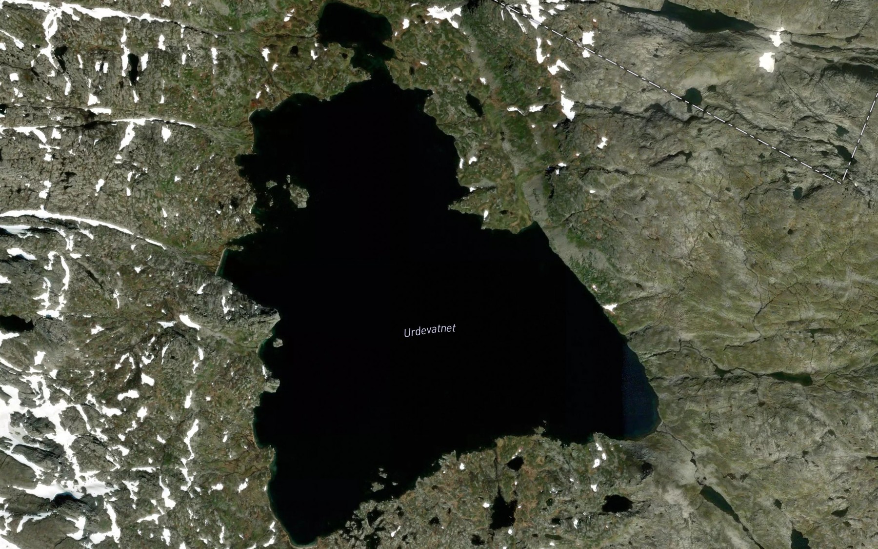 Satellite map of the Urdevatnet