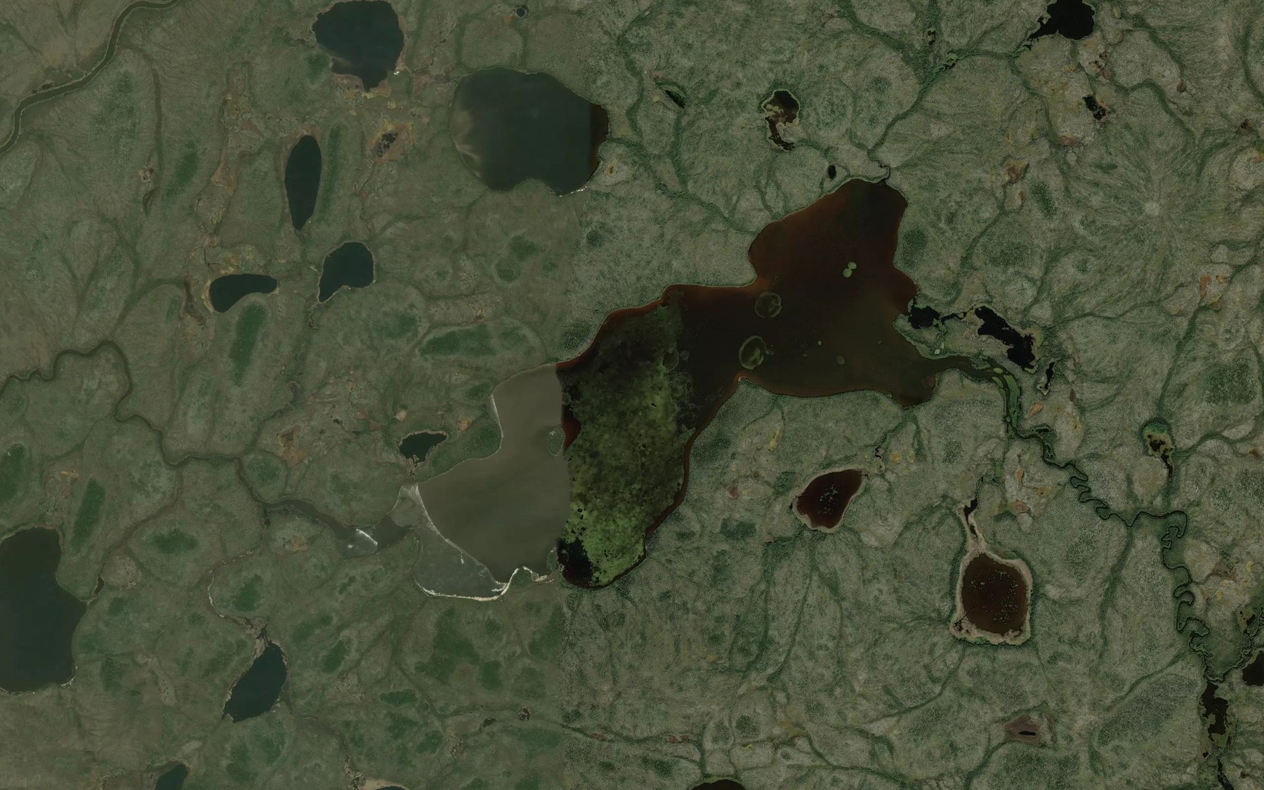 Satellite map of the Manchur Lake