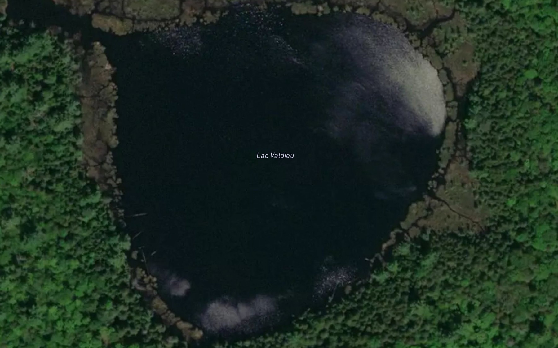 Satellite map of the Lac Valdieu