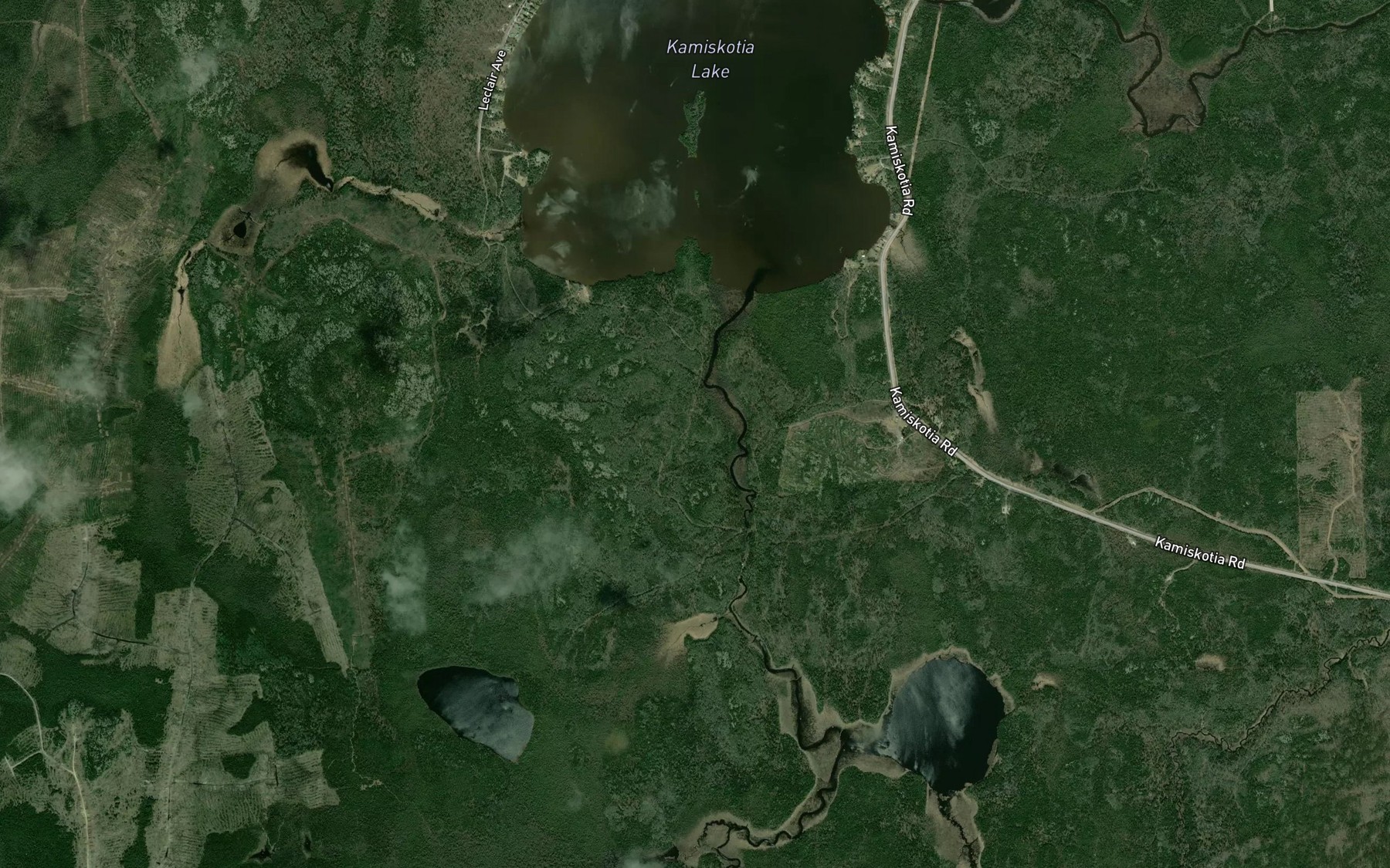 Satellite map of the Twentysix Mile Creek