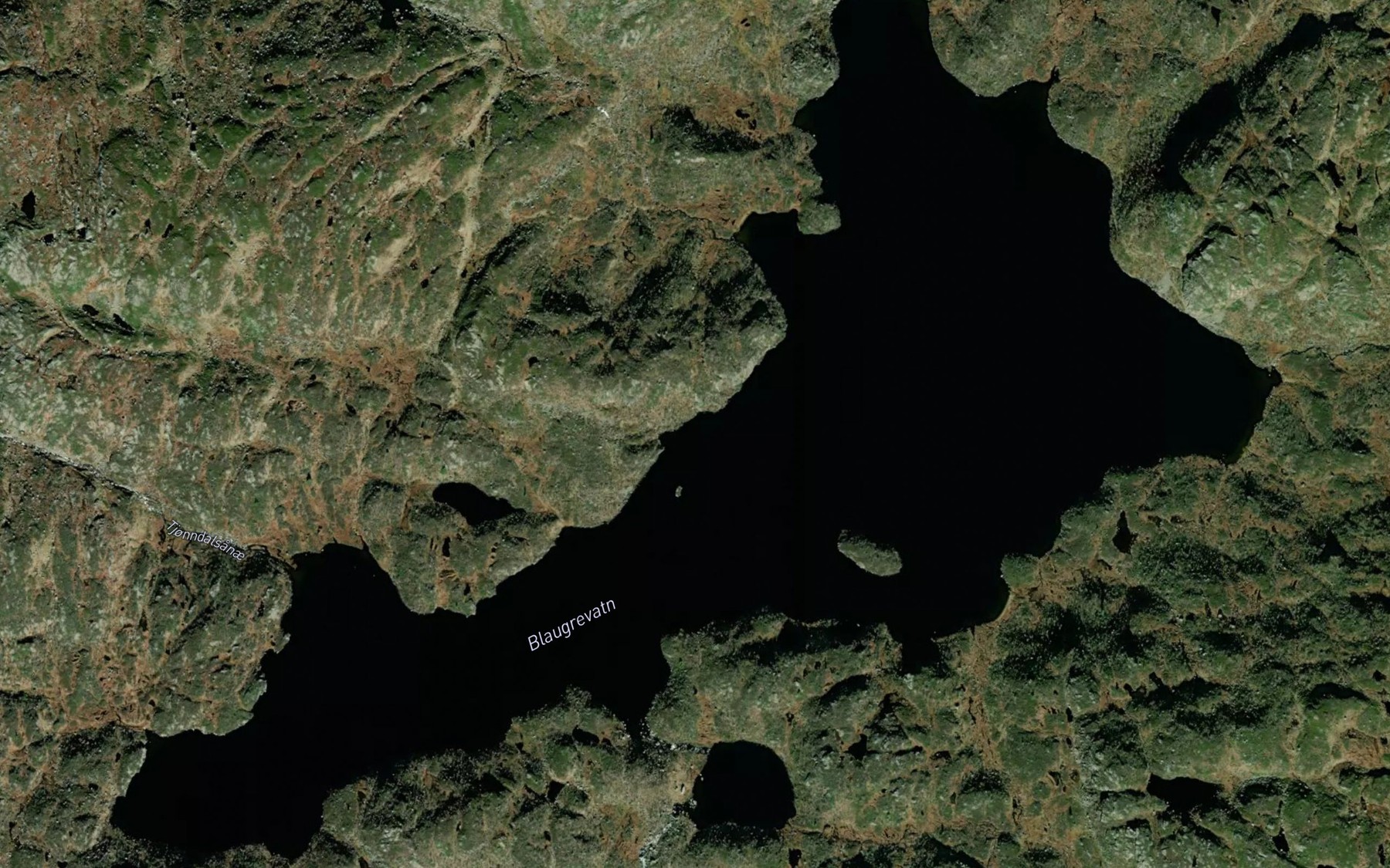 Satellite map of the Blaugrevatnet