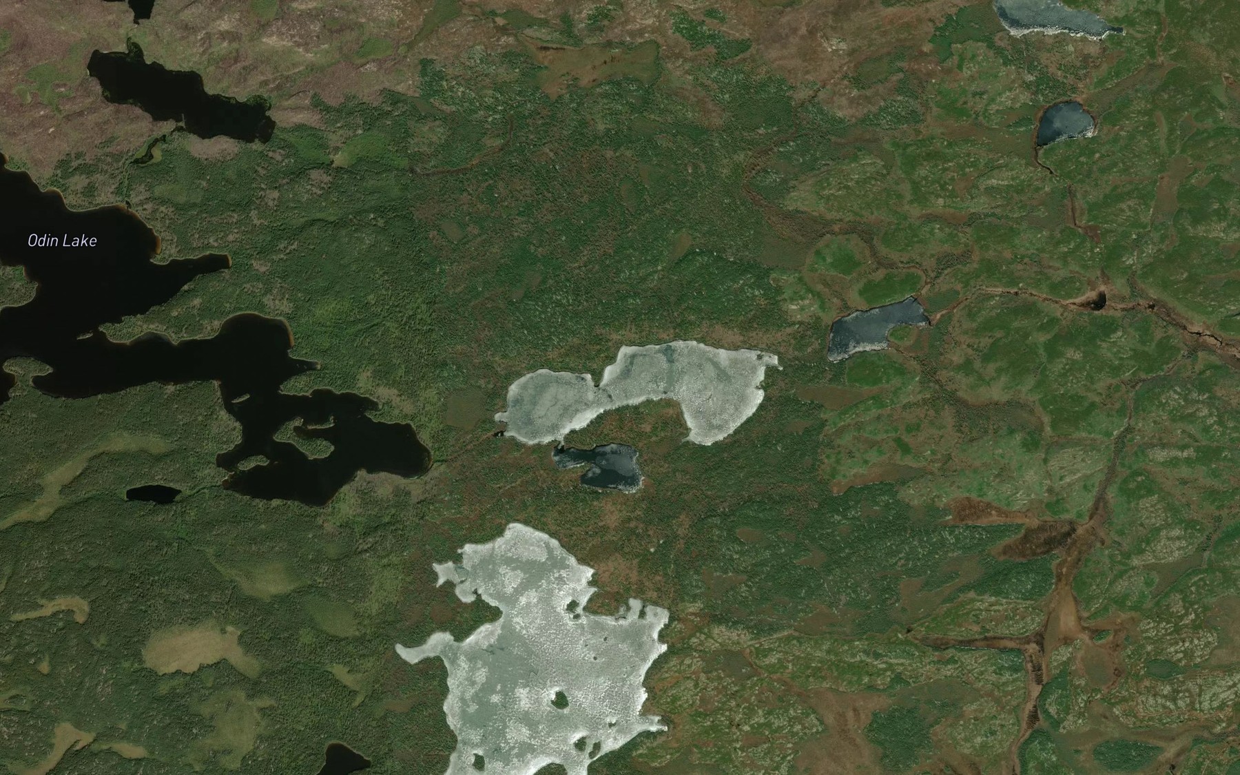 Satellite map of the Toutin Lake