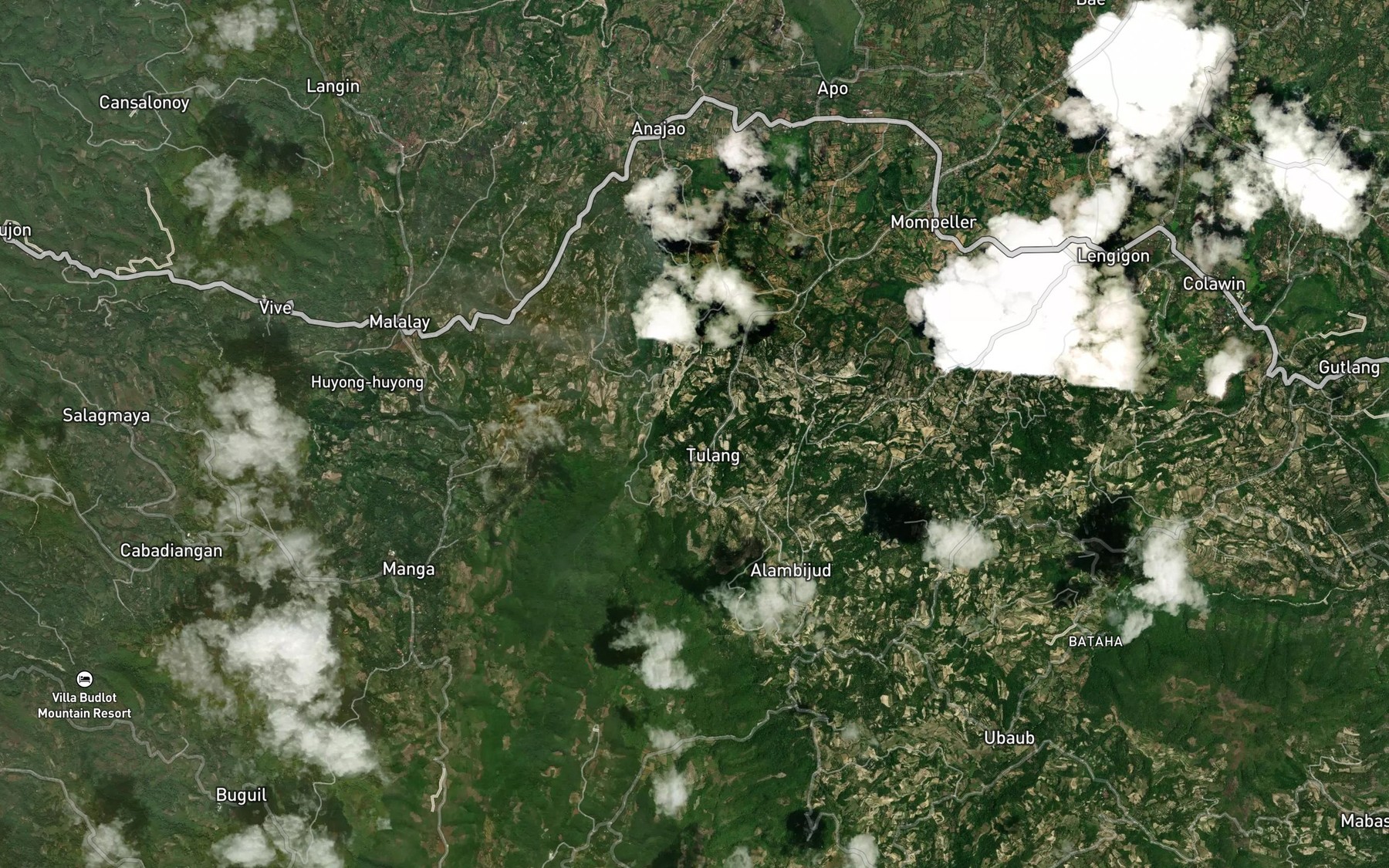 Satellite map of the Tulang