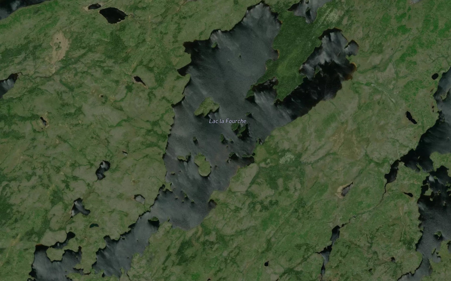 Satellite map of the Lac la Fourche