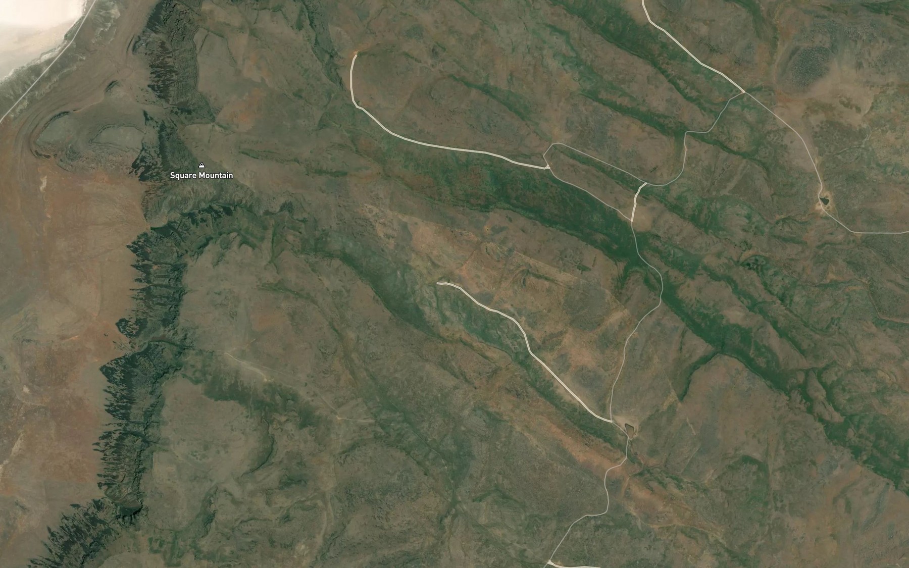 Satellite map of the East Square Mountain Reservoir