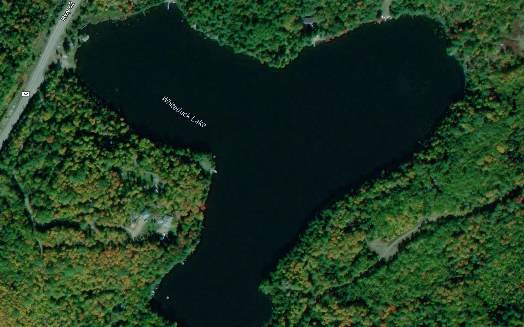 Satellite map of the Whiteduck Lake