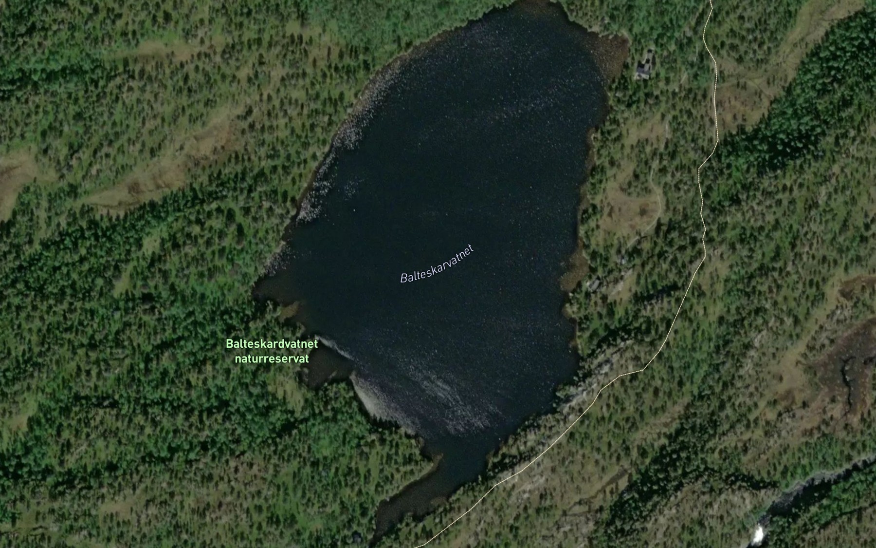 Satellite map of the Balteskardvatnet