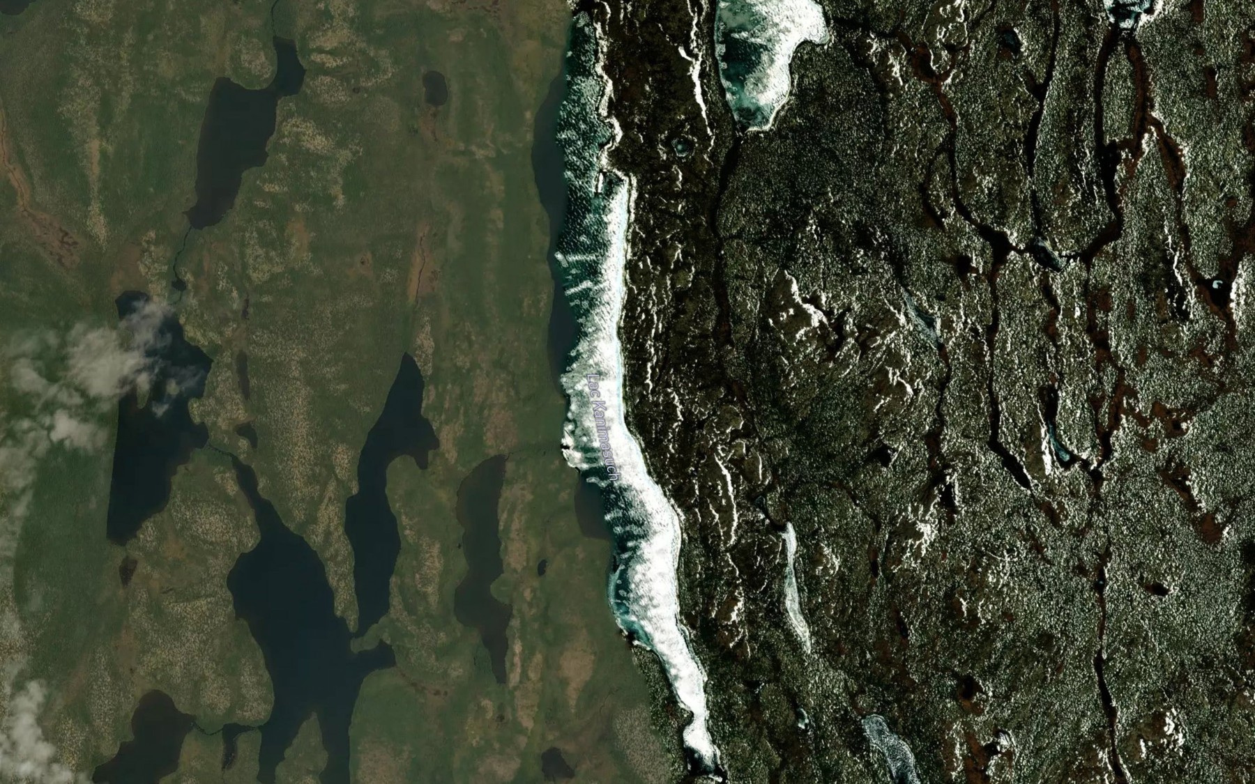 Satellite map of the Lac Kanimasuch