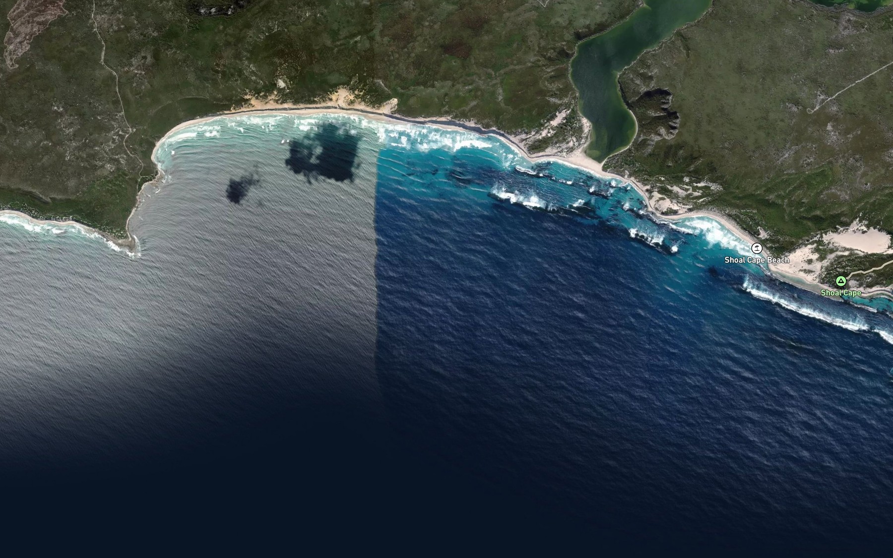 Satellite map of the Dunster Castle Bay
