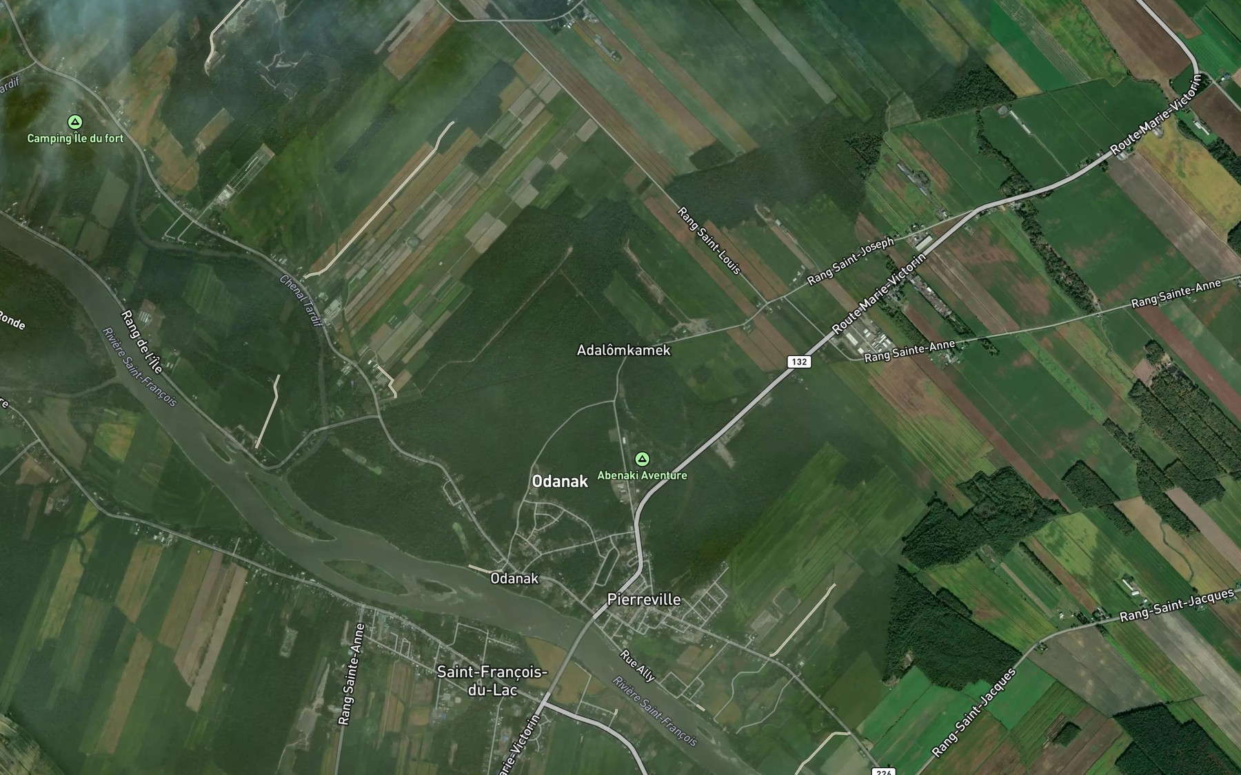 Satellite map of the Ruisseau Sibosek