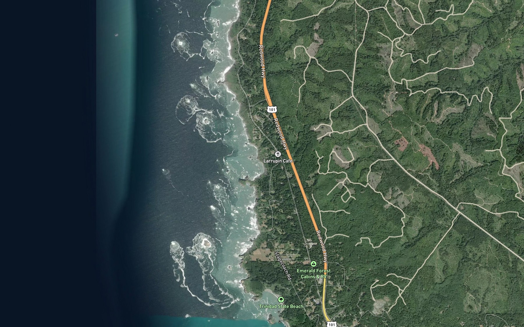 Satellite map of the McNeil Creek