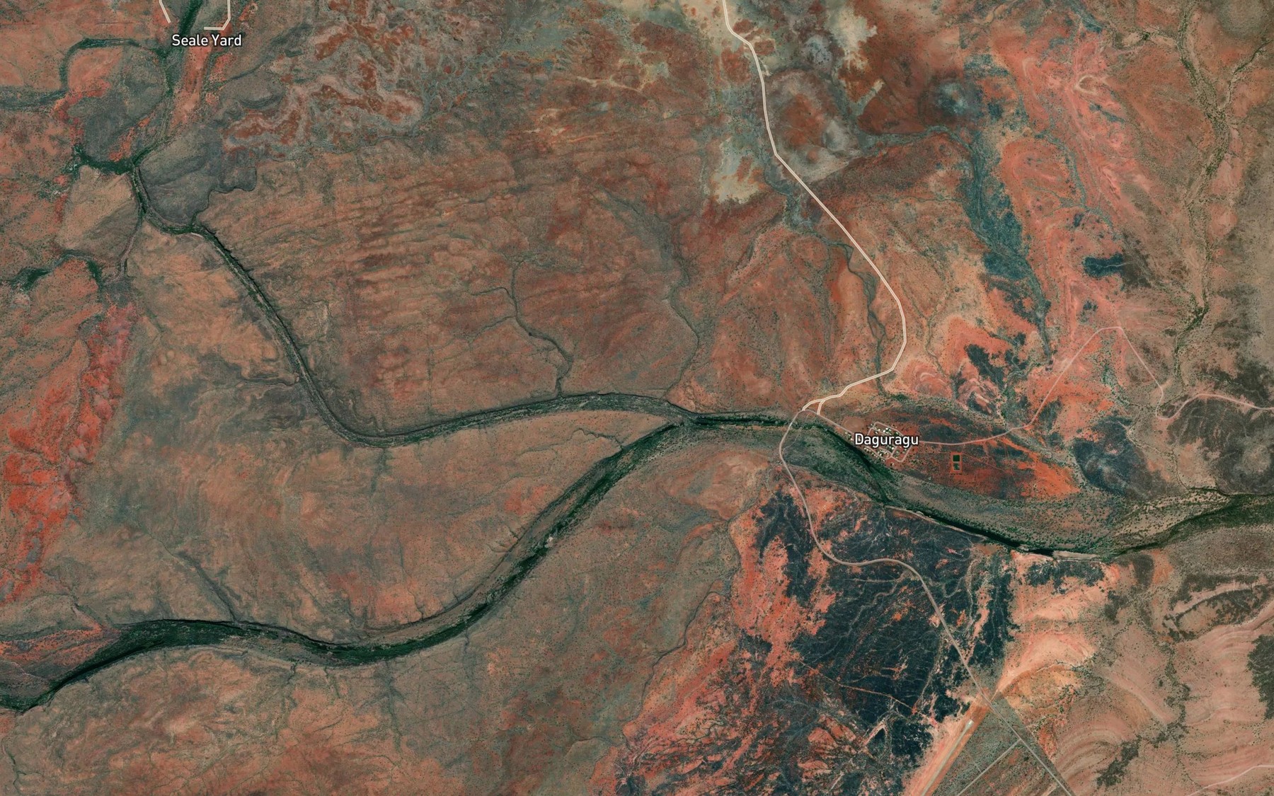 Satellite map of the Stevens Creek