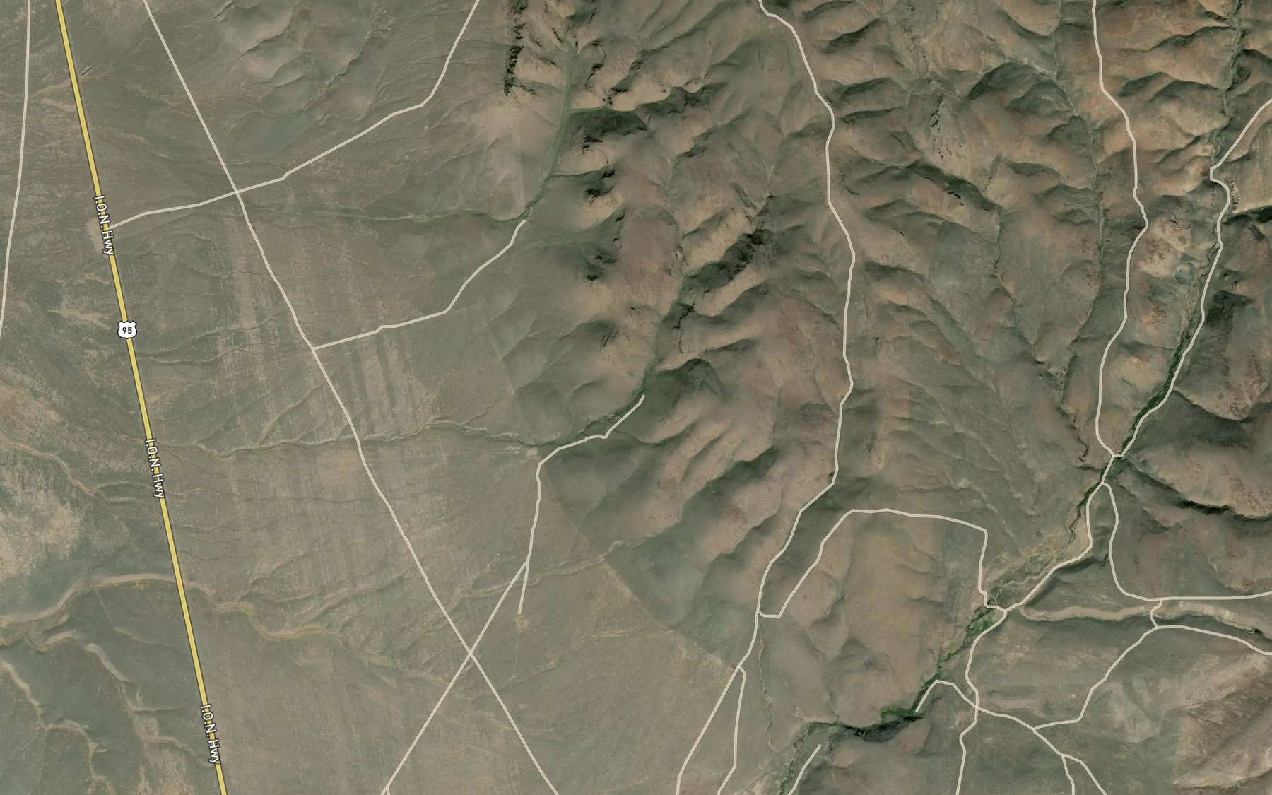 Satellite map of the Little Louse Canyon Spring