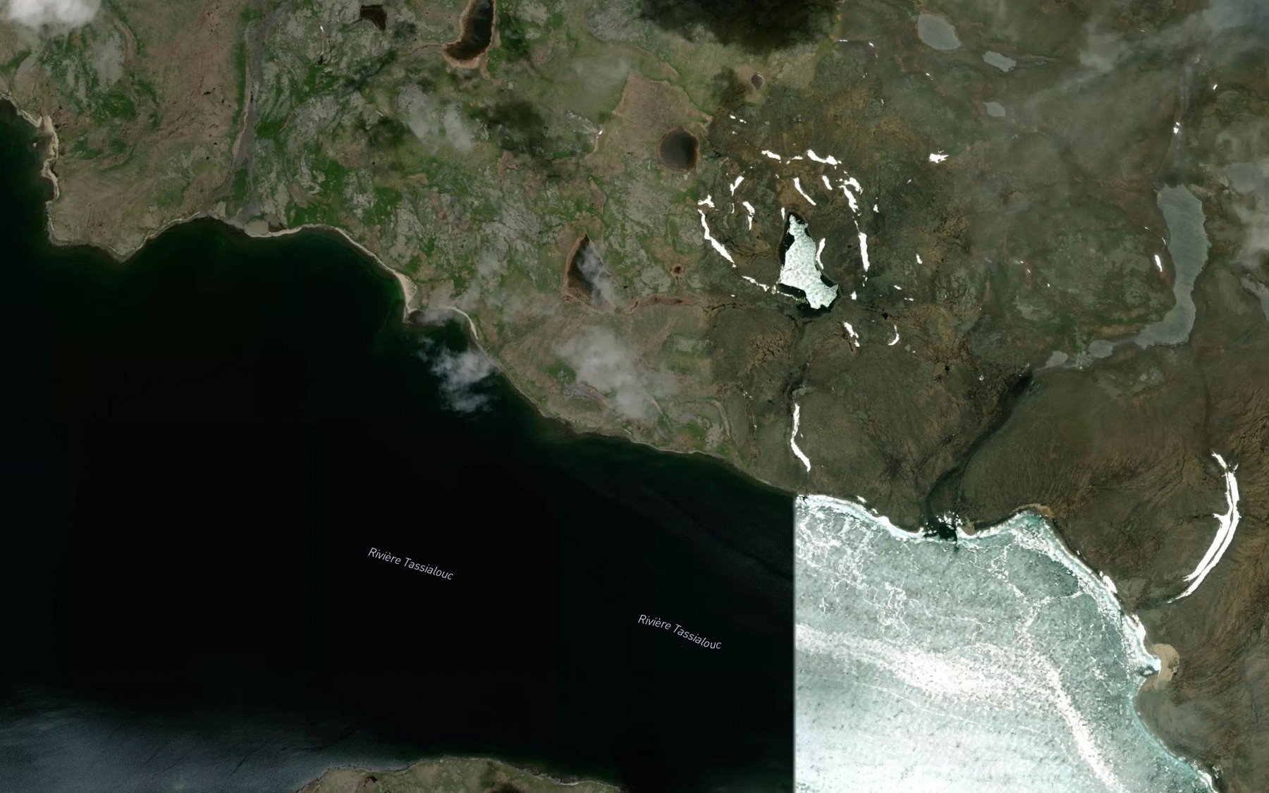 Satellite map of the Baie Aariakallak