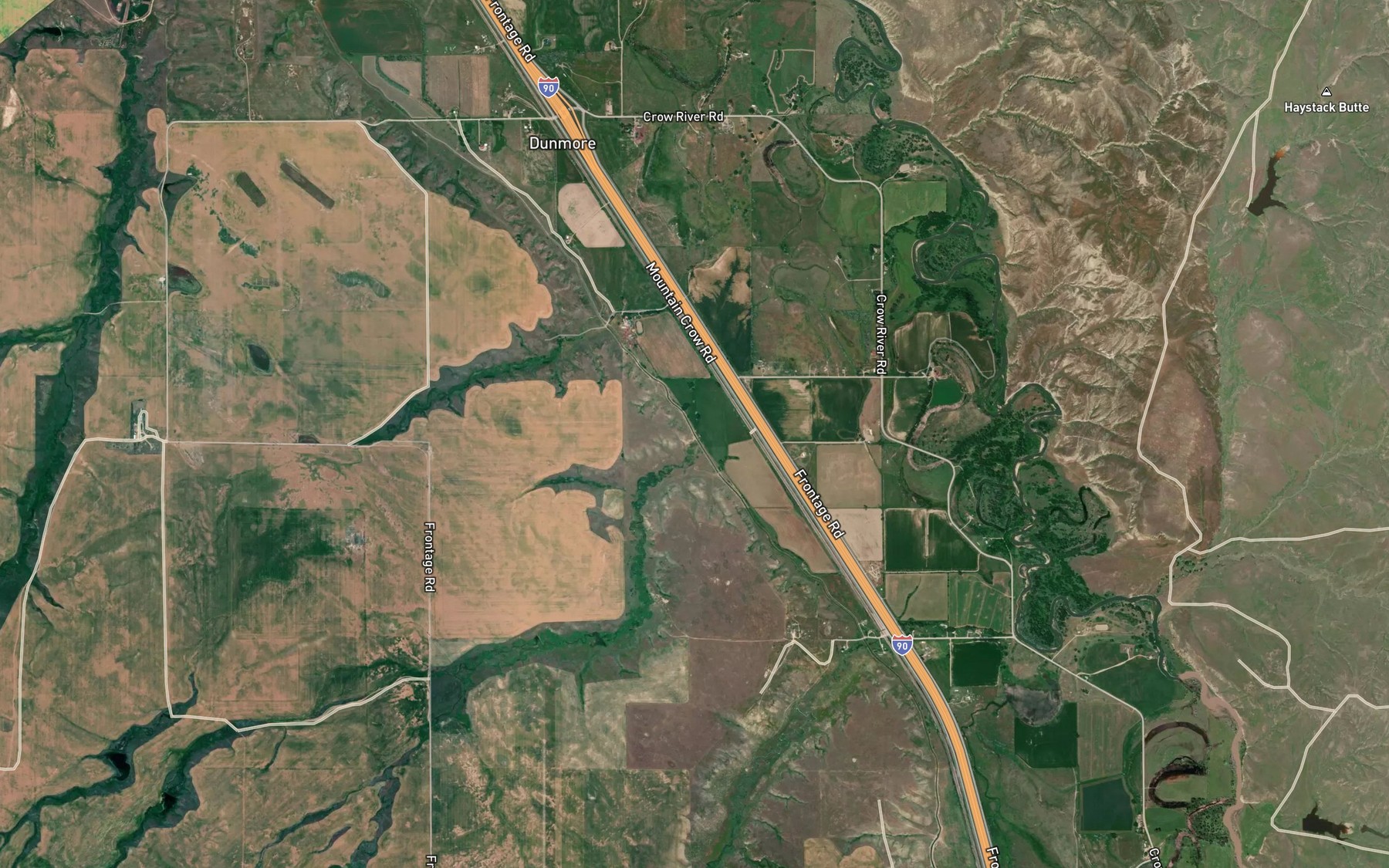 Satellite map of the Agency Canal