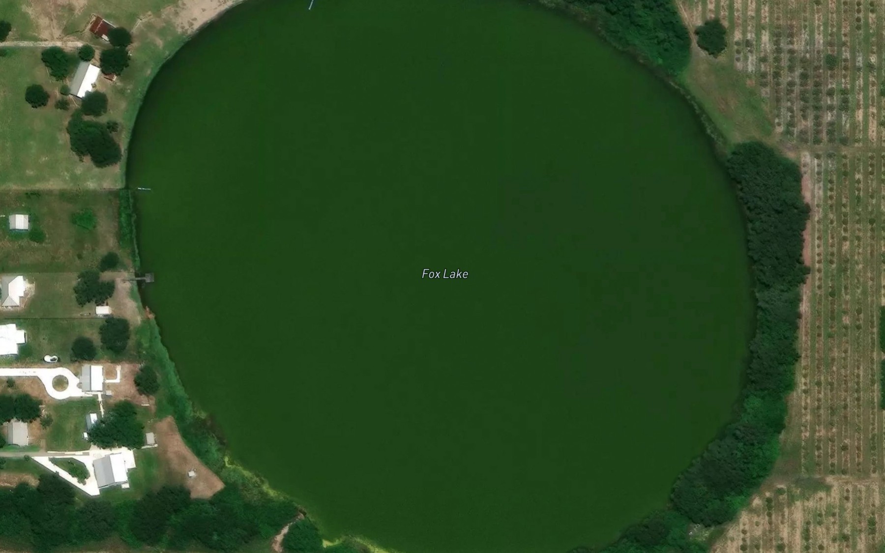 Satellite map of the Fox Lake