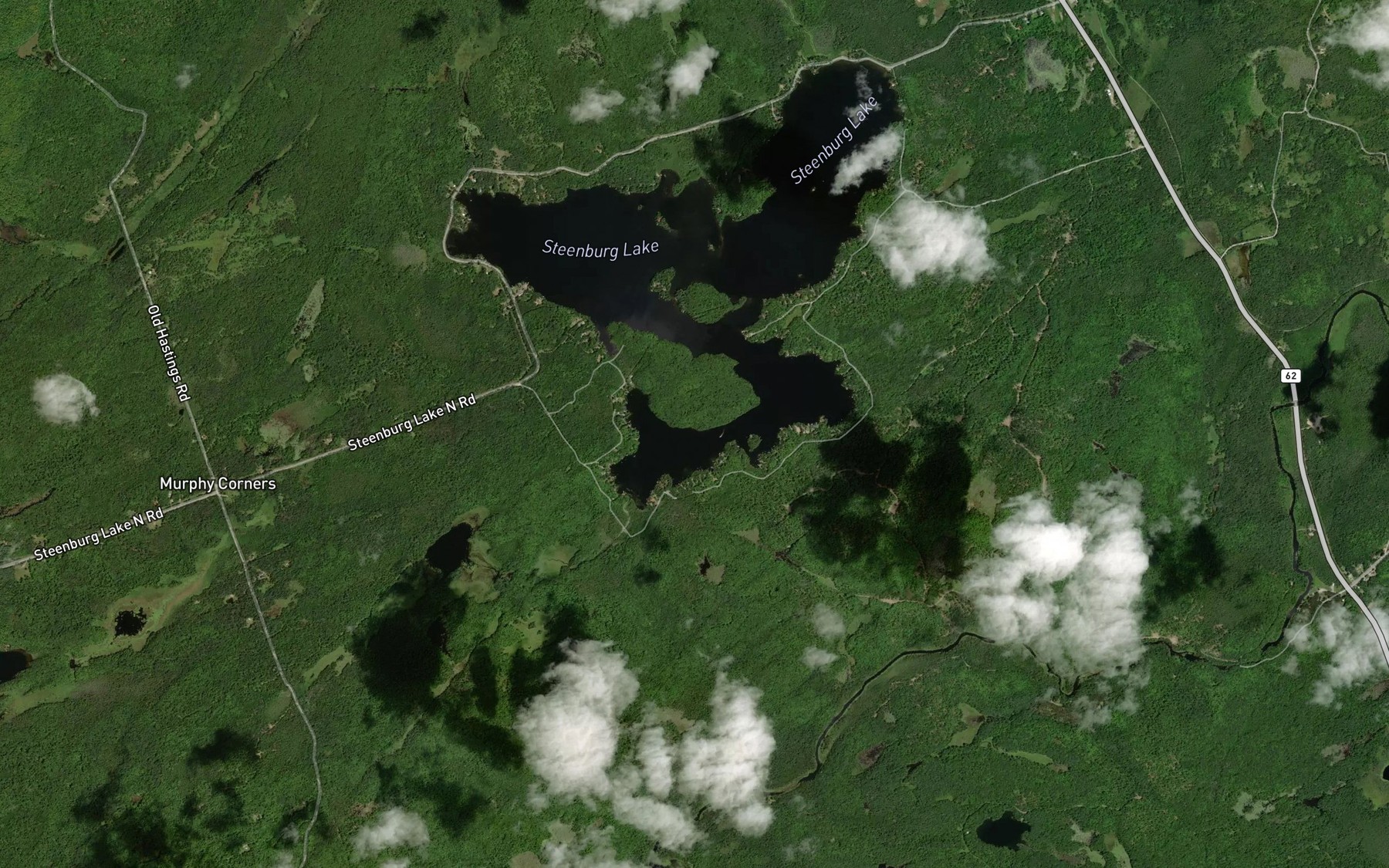 Satellite map of the Adam's Bay