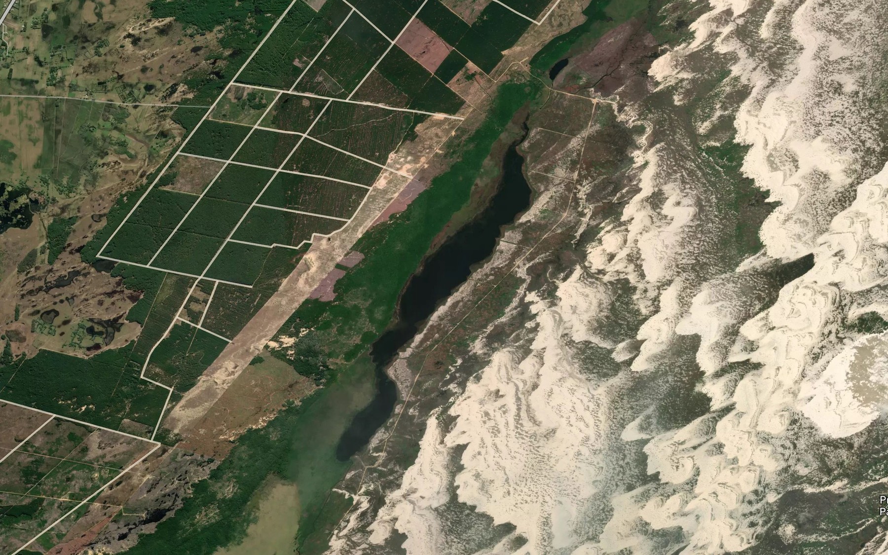 Satellite map of the Lagoa da Veiana
