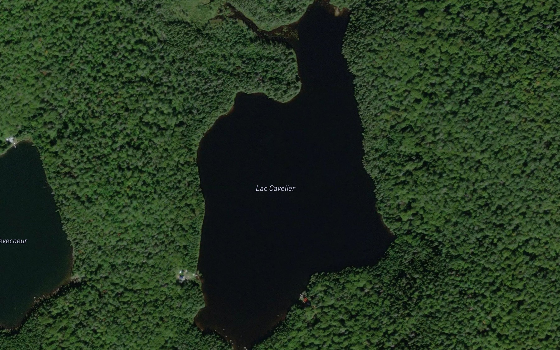 Satellite map of the Lac Cavelier