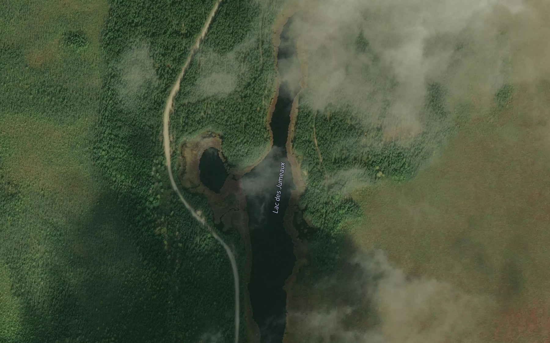 Satellite map of the Lac des Jumeaux
