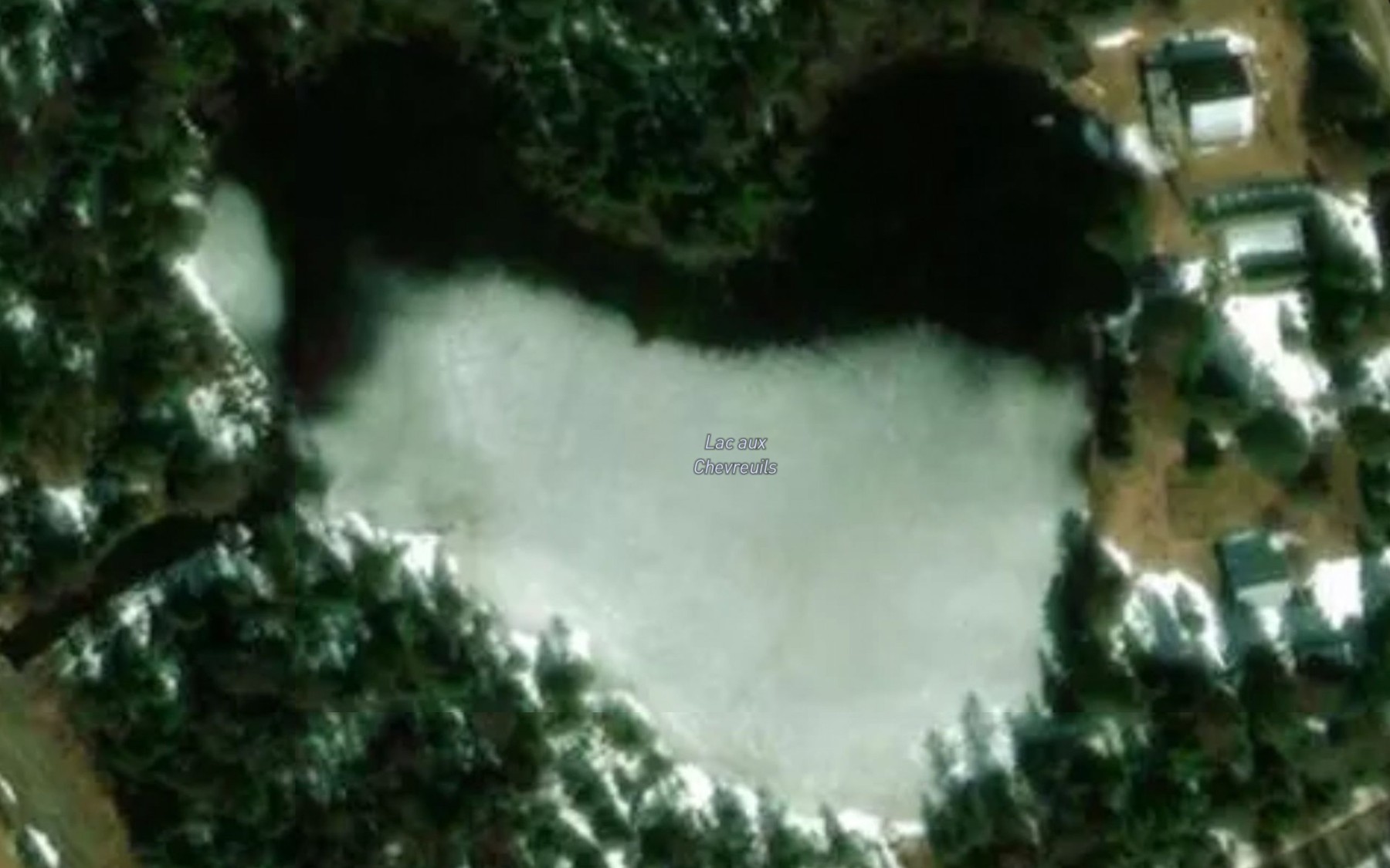 Satellite map of the Lac aux Chevreuils