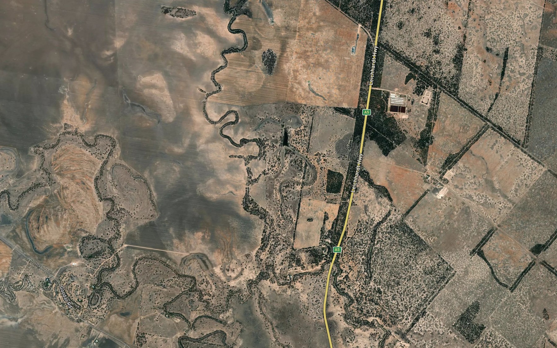 Satellite map of the Boonal Lagoon
